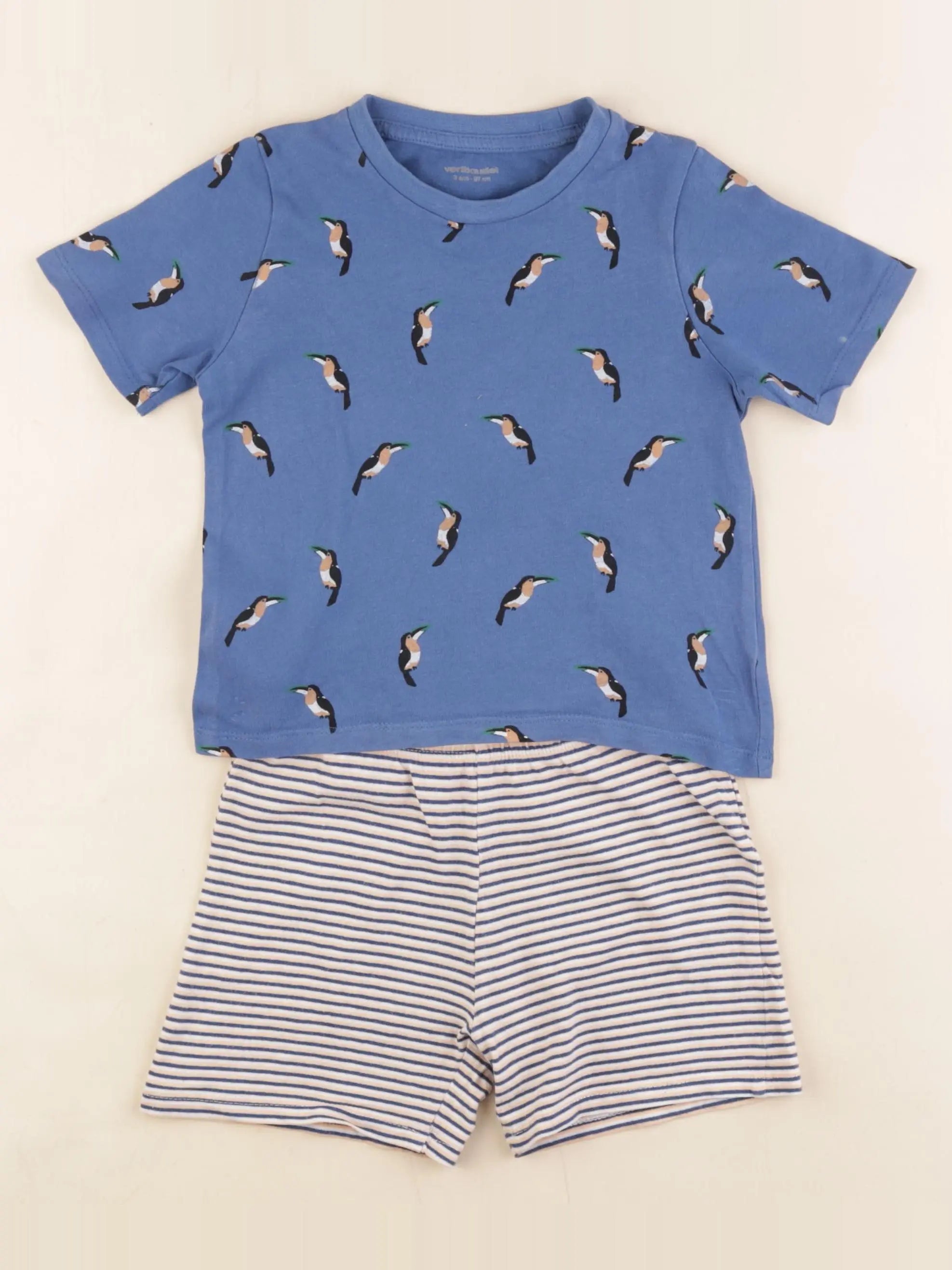 Vertbaudet - pyjama coton bleu - 3 ans