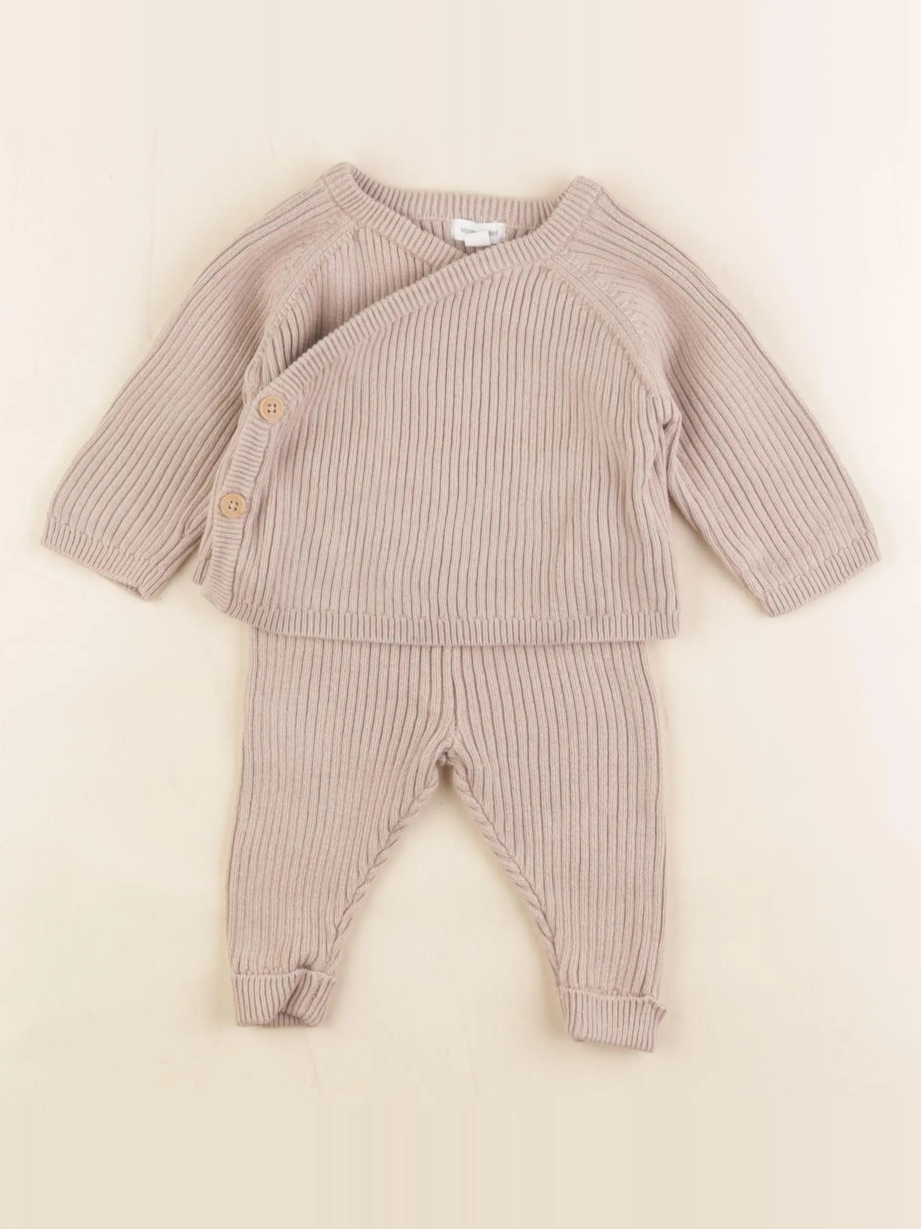 Vertbaudet - ensemble marron - 3 mois