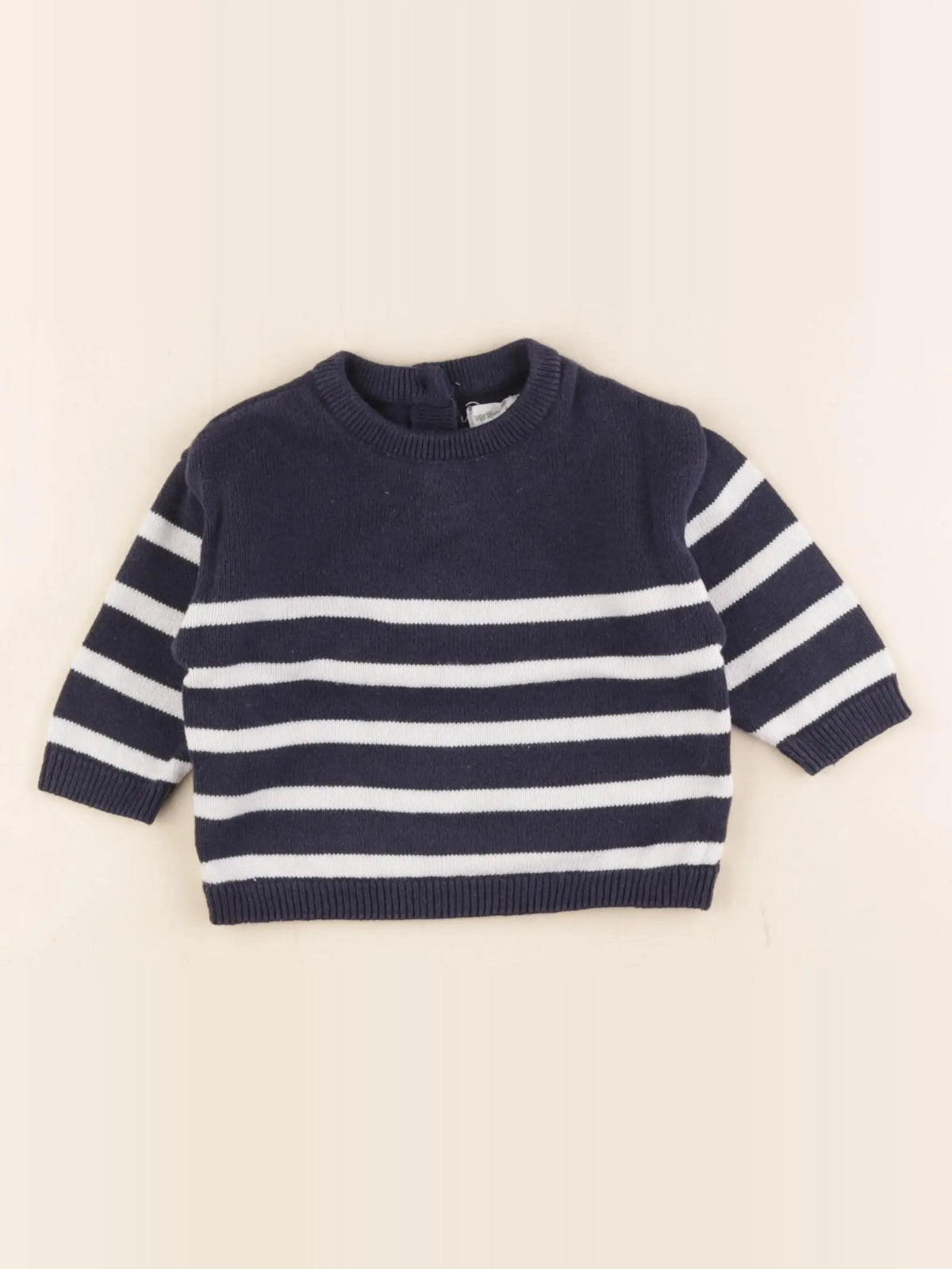 Vertbaudet - pull bleu - 6 mois