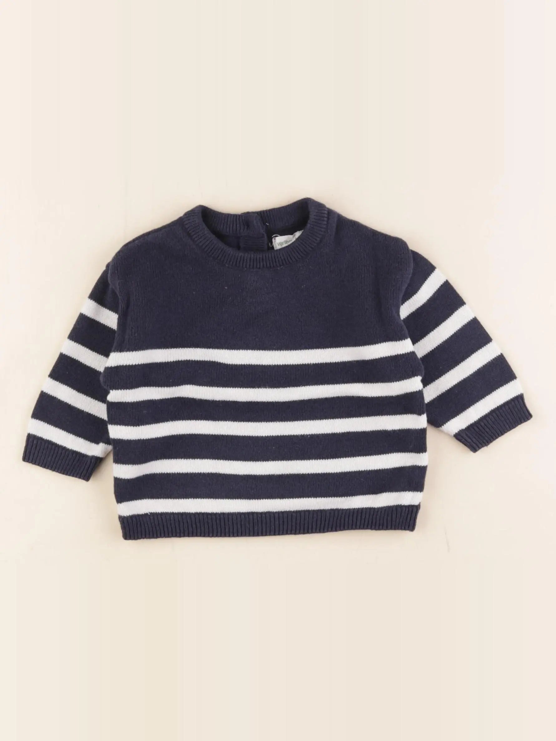 Vertbaudet - pull bleu - 6 mois
