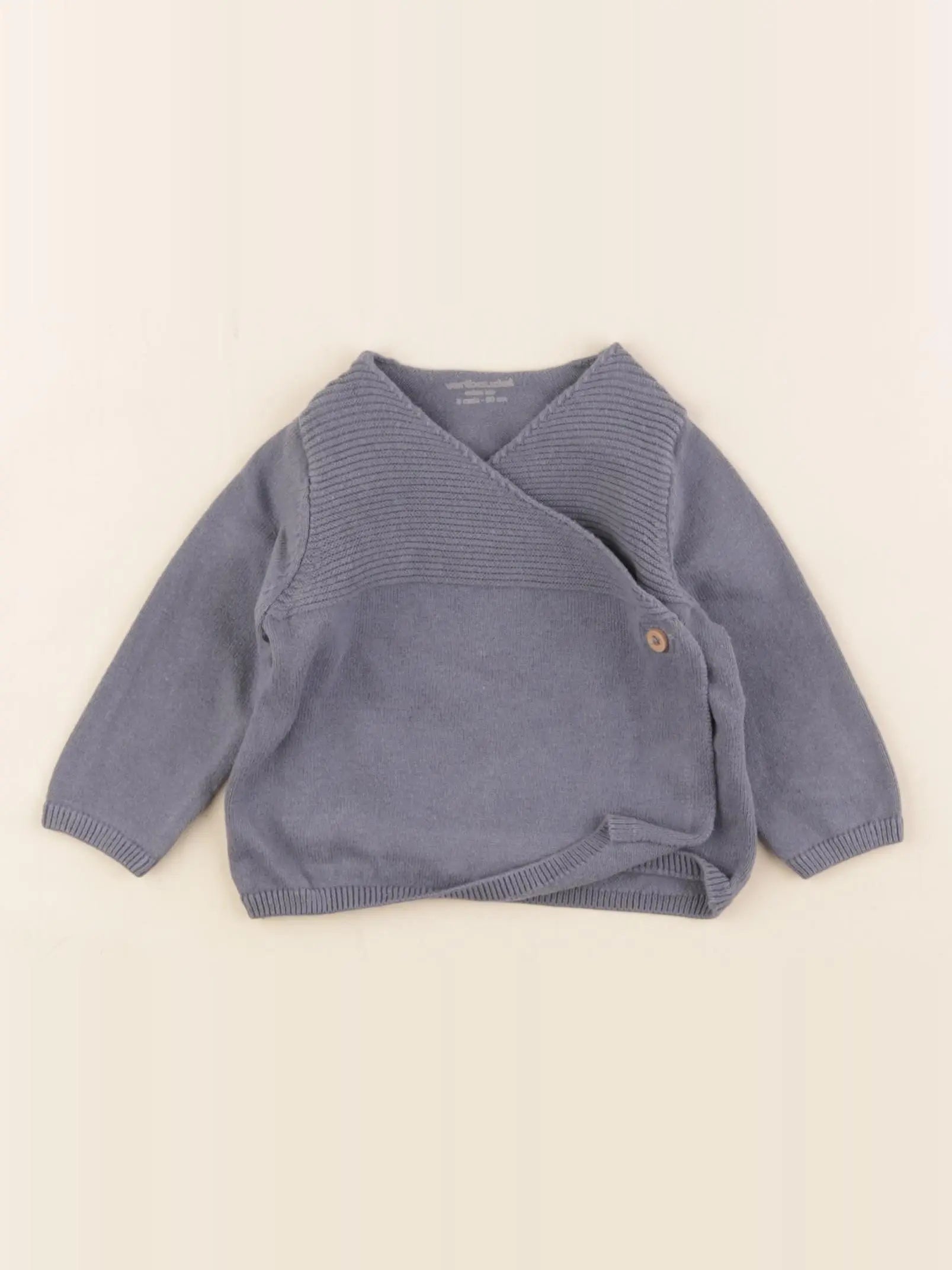 Vertbaudet - gilet bleu - 3 mois