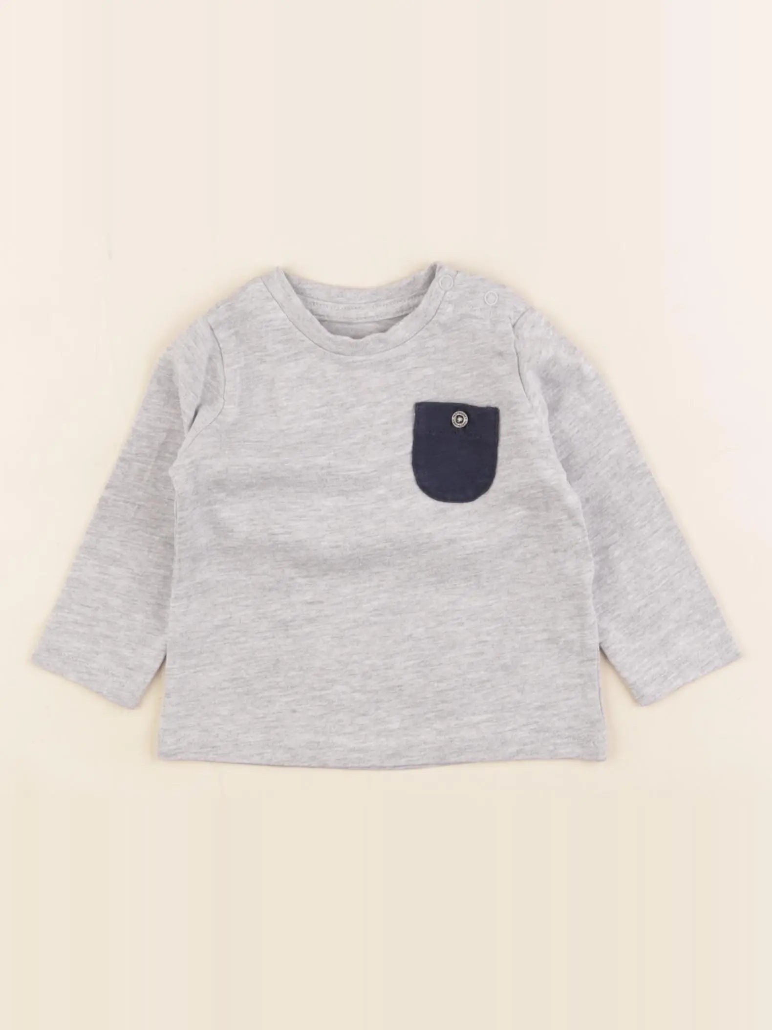 Vertbaudet - tee-shirt gris - 3 mois