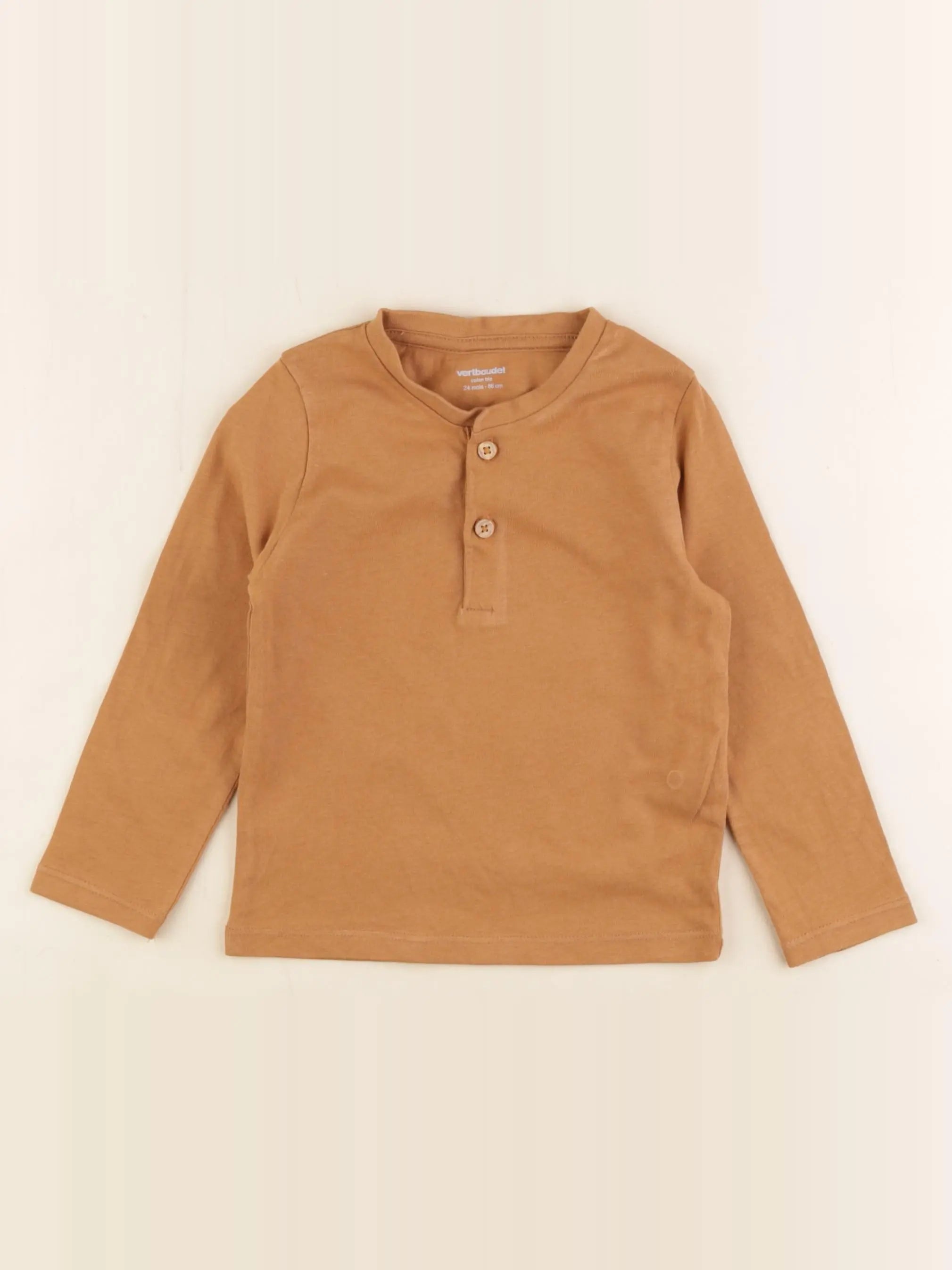 Vertbaudet - tee-shirt marron - 24 mois