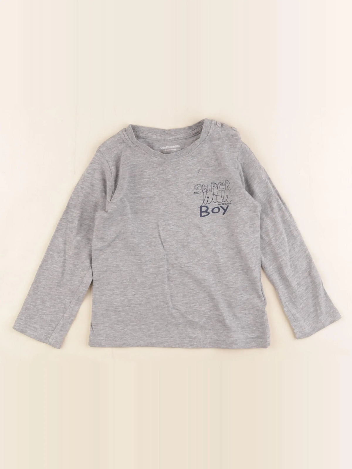 Vertbaudet - tee-shirt gris - 2 ans