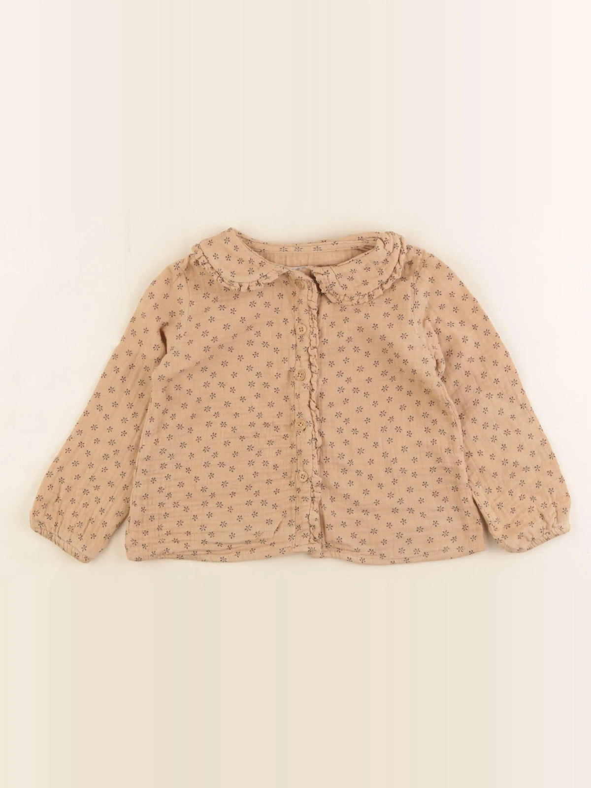 Vertbaudet - blouse marron - 2 ans