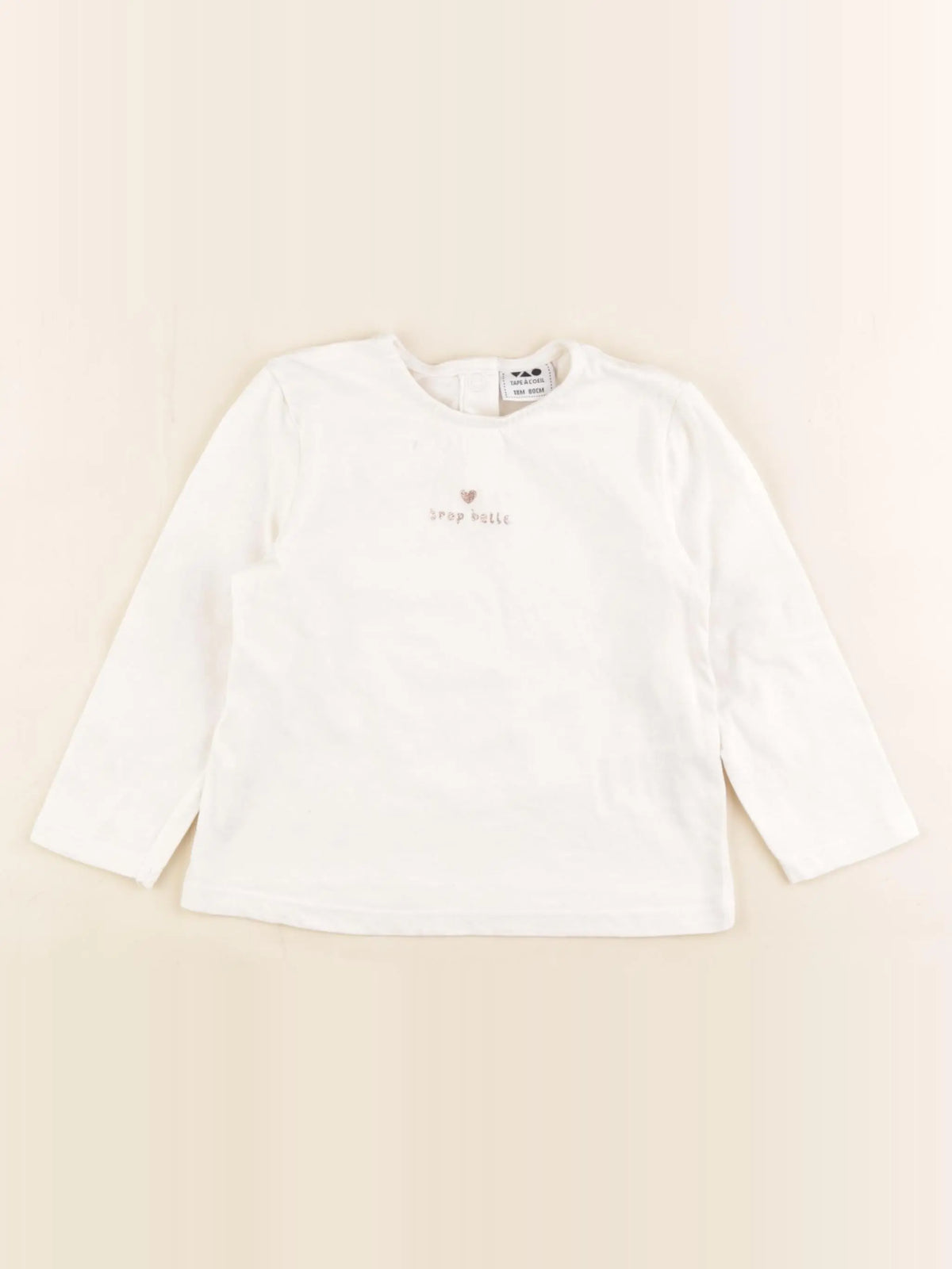 Tape à l'oeil - tee-shirt blanc - 18 mois