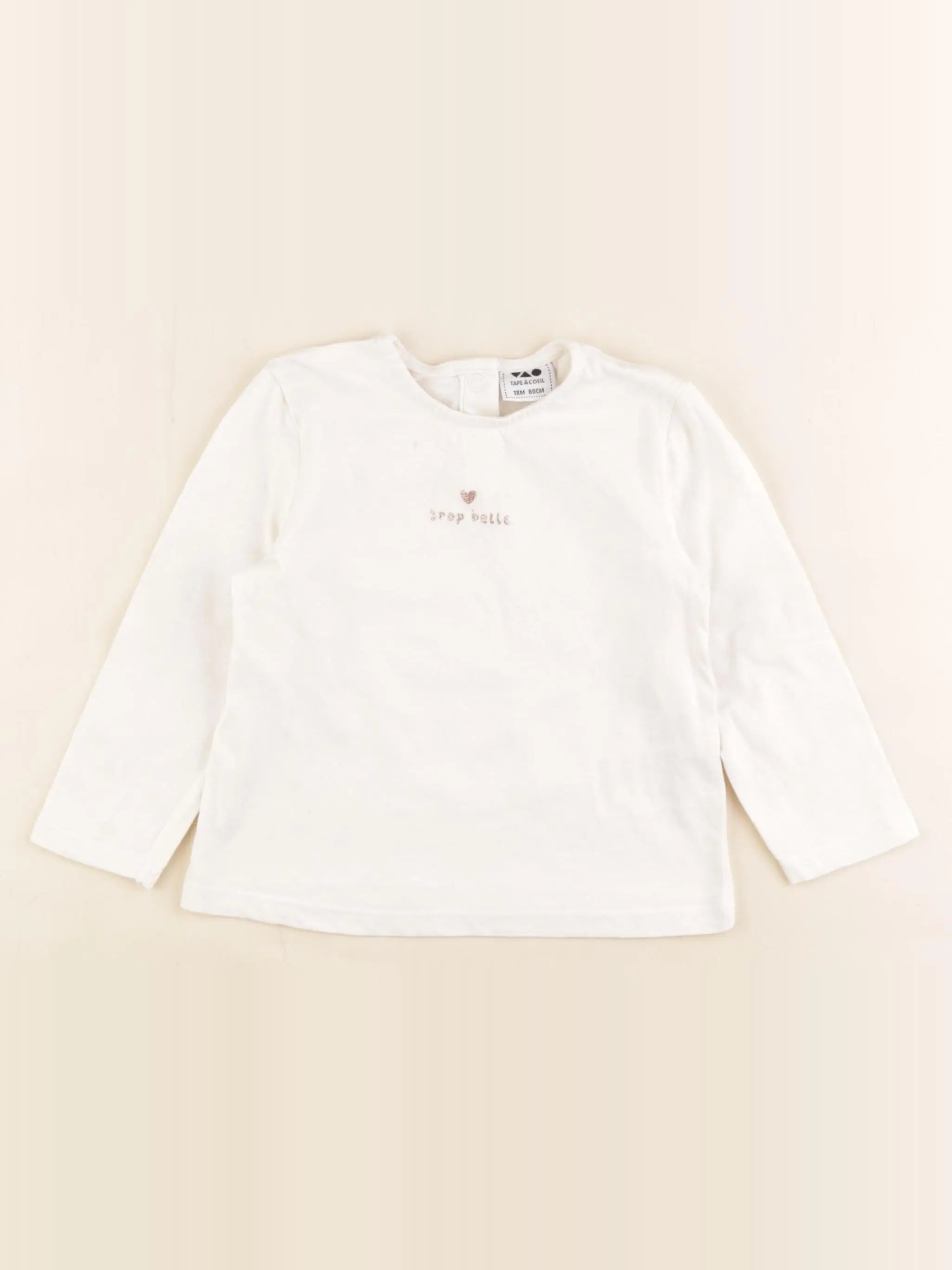 Tape à l'oeil - tee-shirt blanc - 18 mois