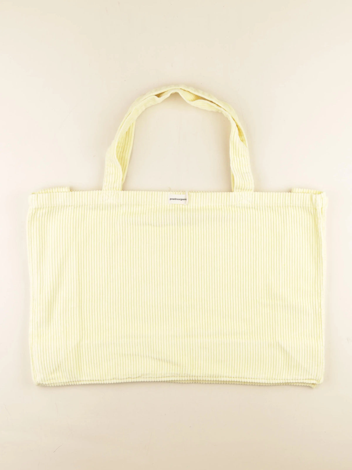 Poudre Organic - Grand Cabas VIGNE velours côtelé jaune - 