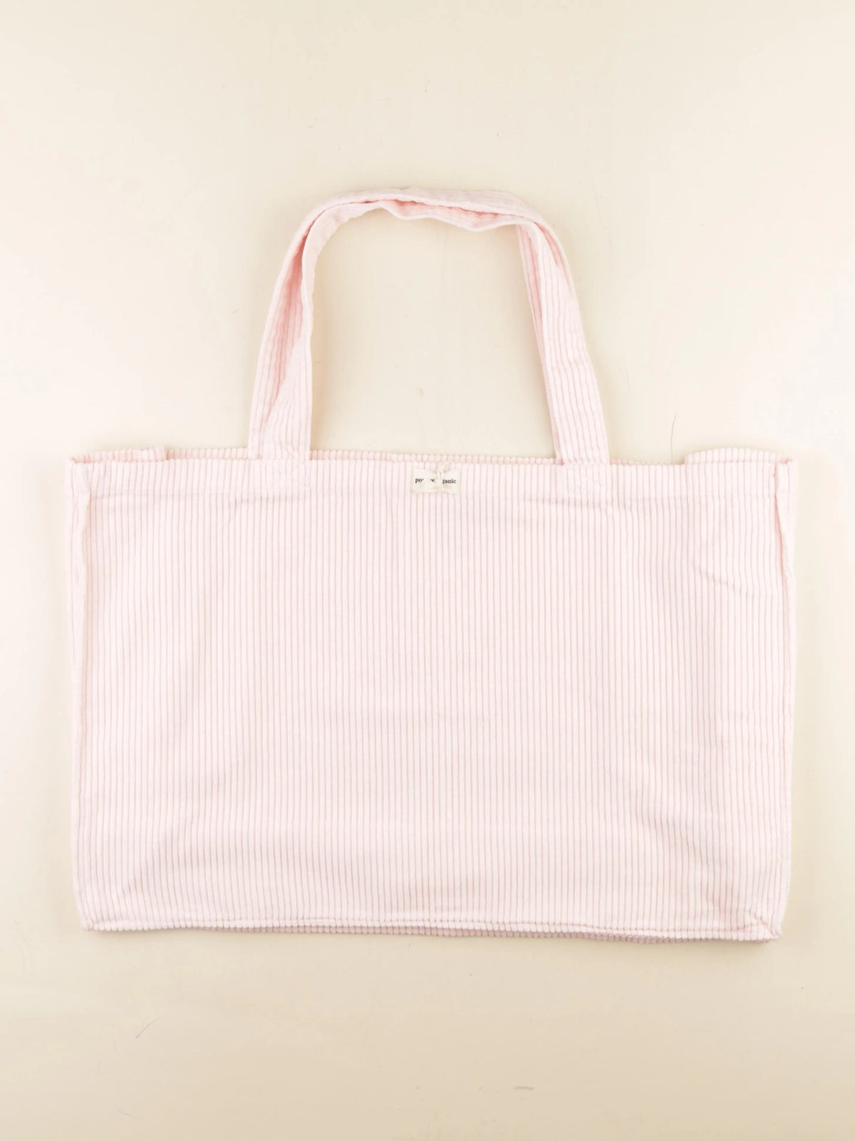 Poudre Organic - Grand Cabas VIGNE velours côtelé rose - 