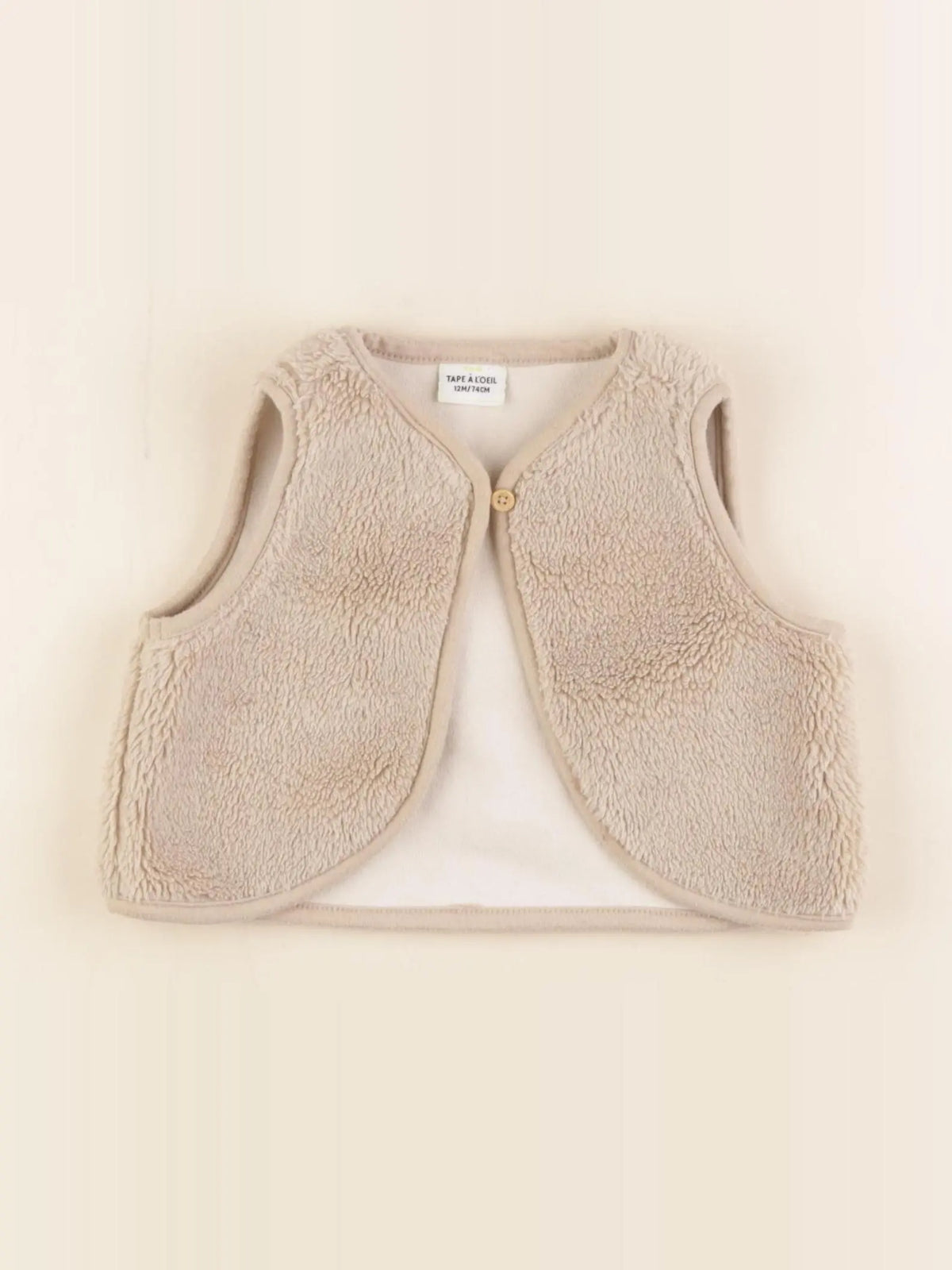 Tape à l'oeil - gilet beige - 12 mois