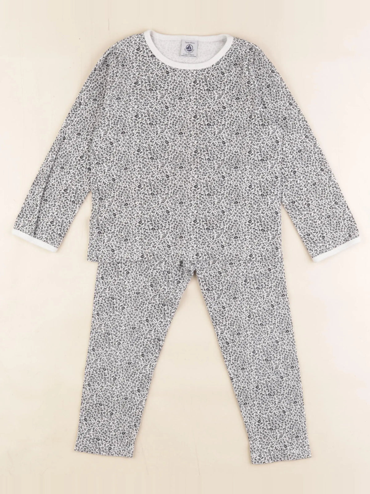 Petit Bateau - pyjama coton noir - 3 ans