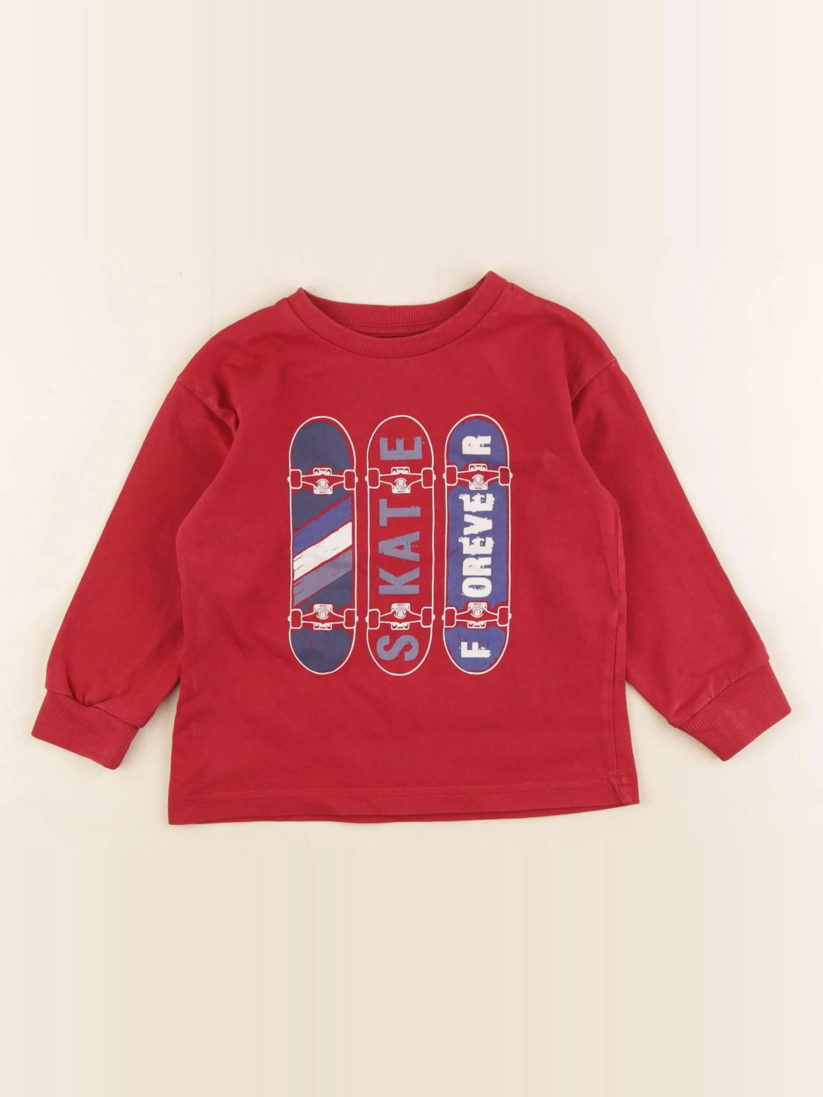Vertbaudet - tee-shirt rouge - 3 ans