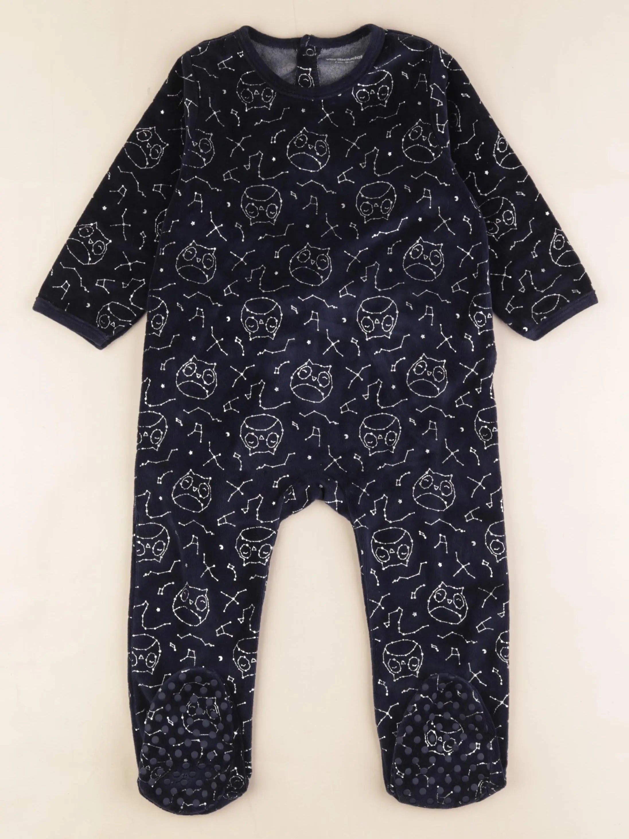 Vertbaudet - pyjama velours bleu - 2 ans