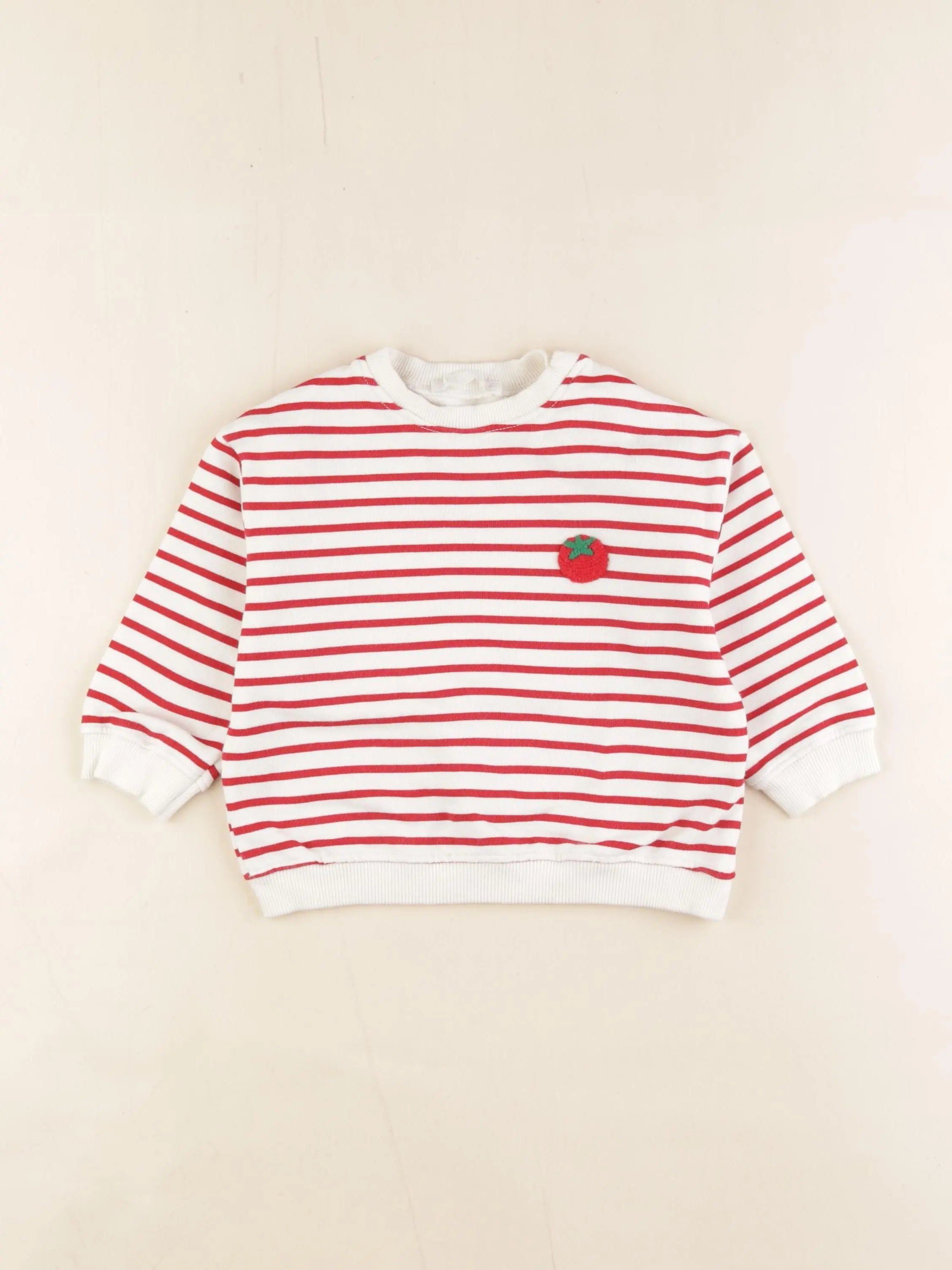 Zara - sweat rouge - 9/12 mois