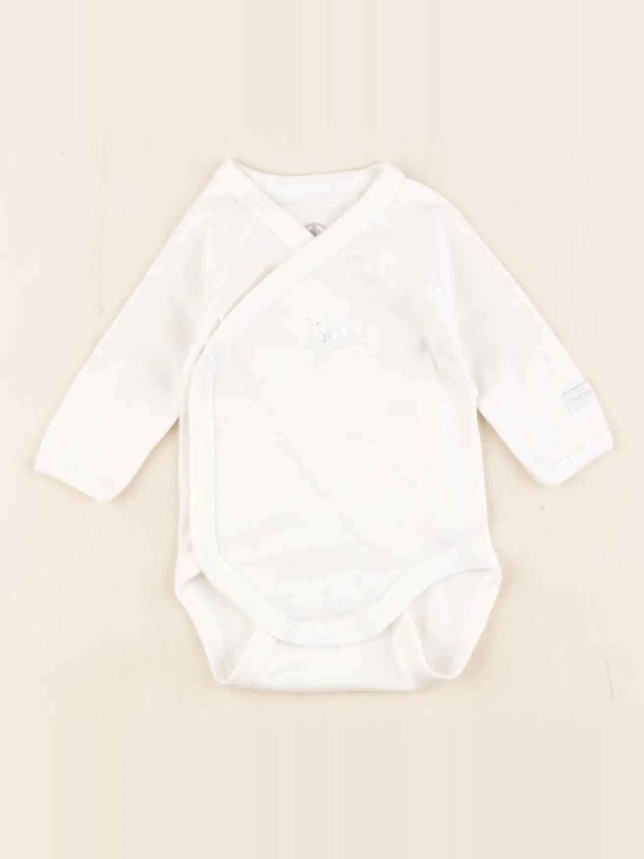 Petit Bateau - body blanc - 0 mois