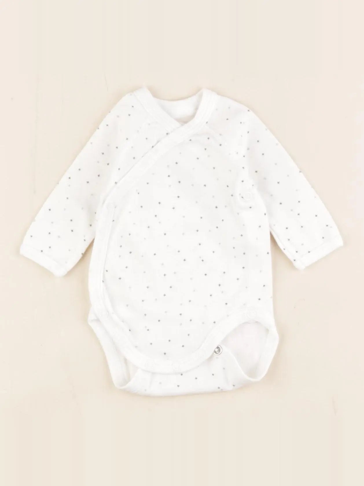 Petit Bateau - body blanc - 0 mois