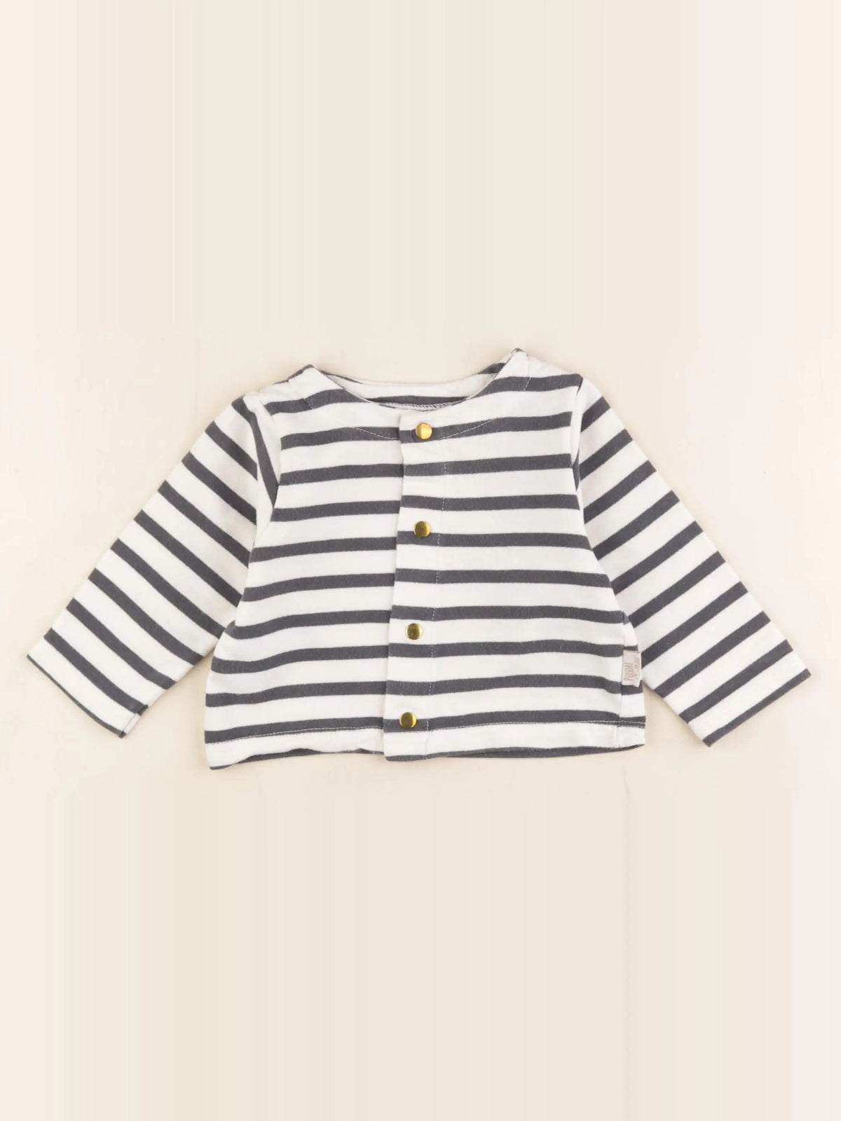 Poudre Organic - sweat bleu, blanc - 6 mois
