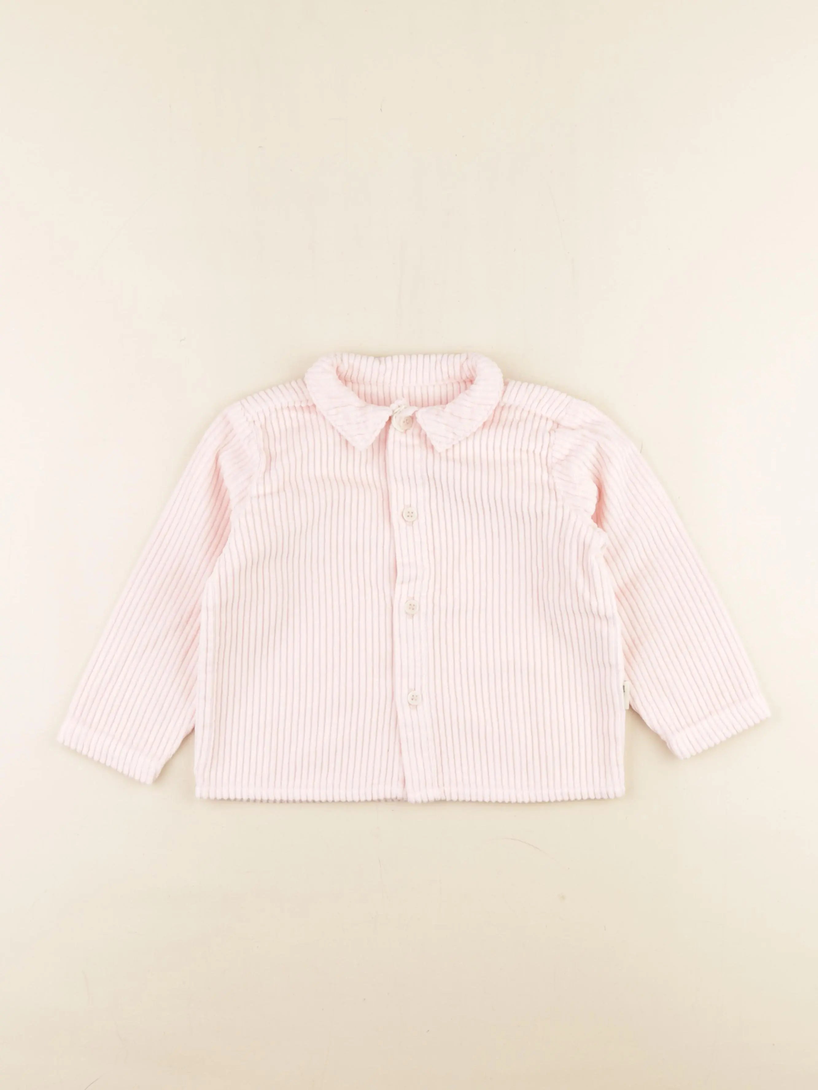 Chemise BELLADONE velours côtelé rose