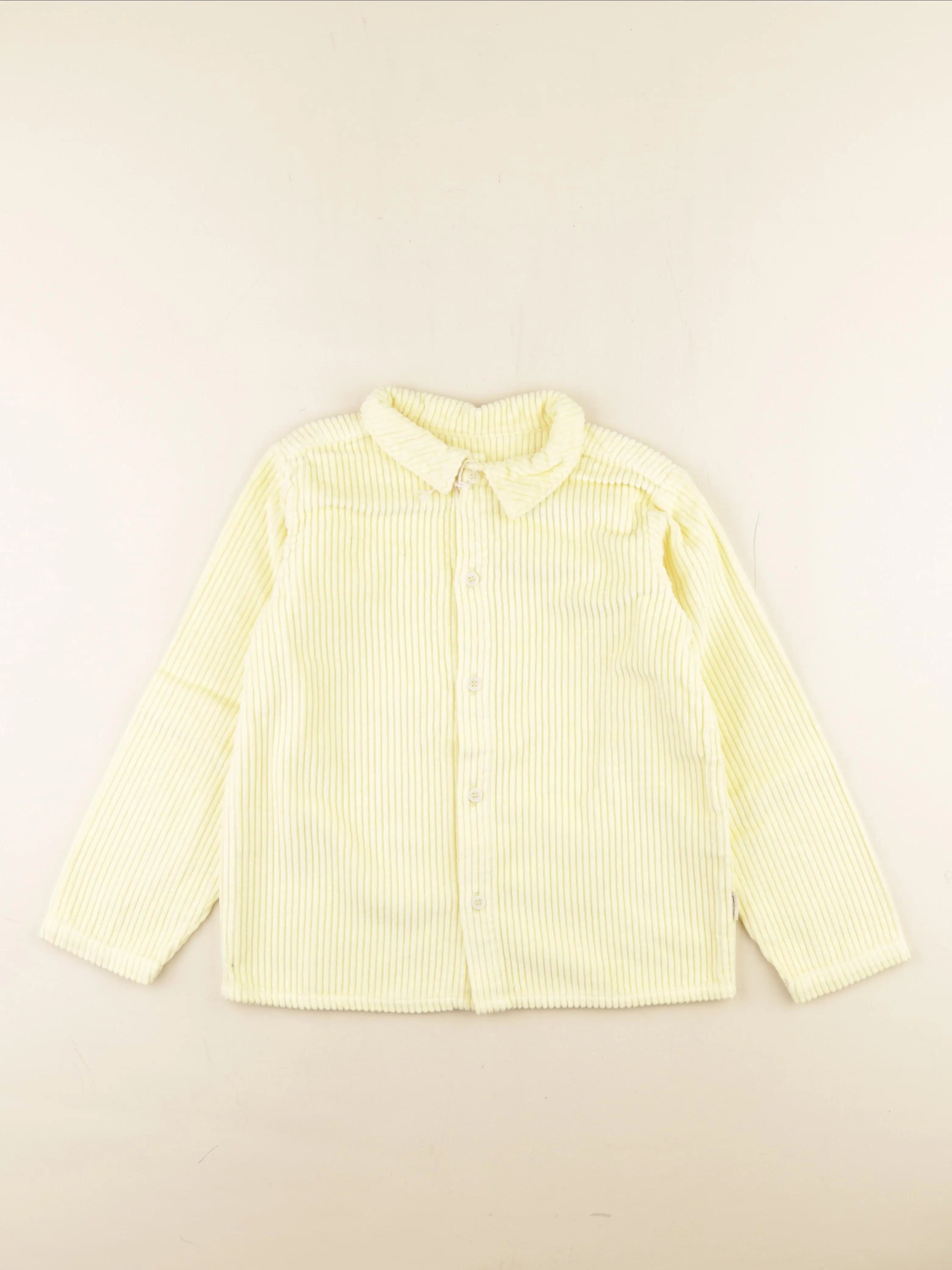 Chemise BELLADONE velours côtelé jaune