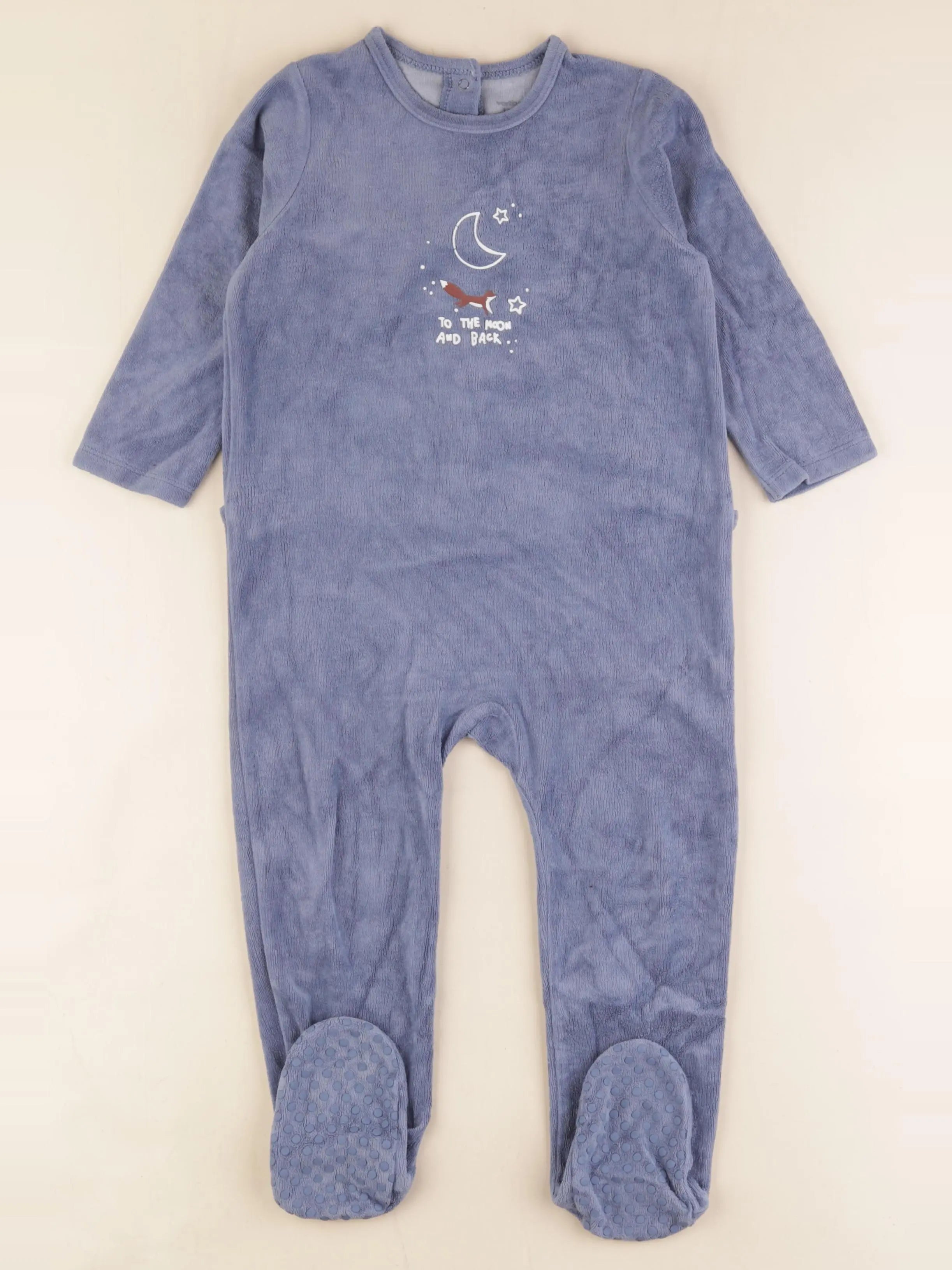 Vertbaudet - pyjama velours bleu - 3 ans