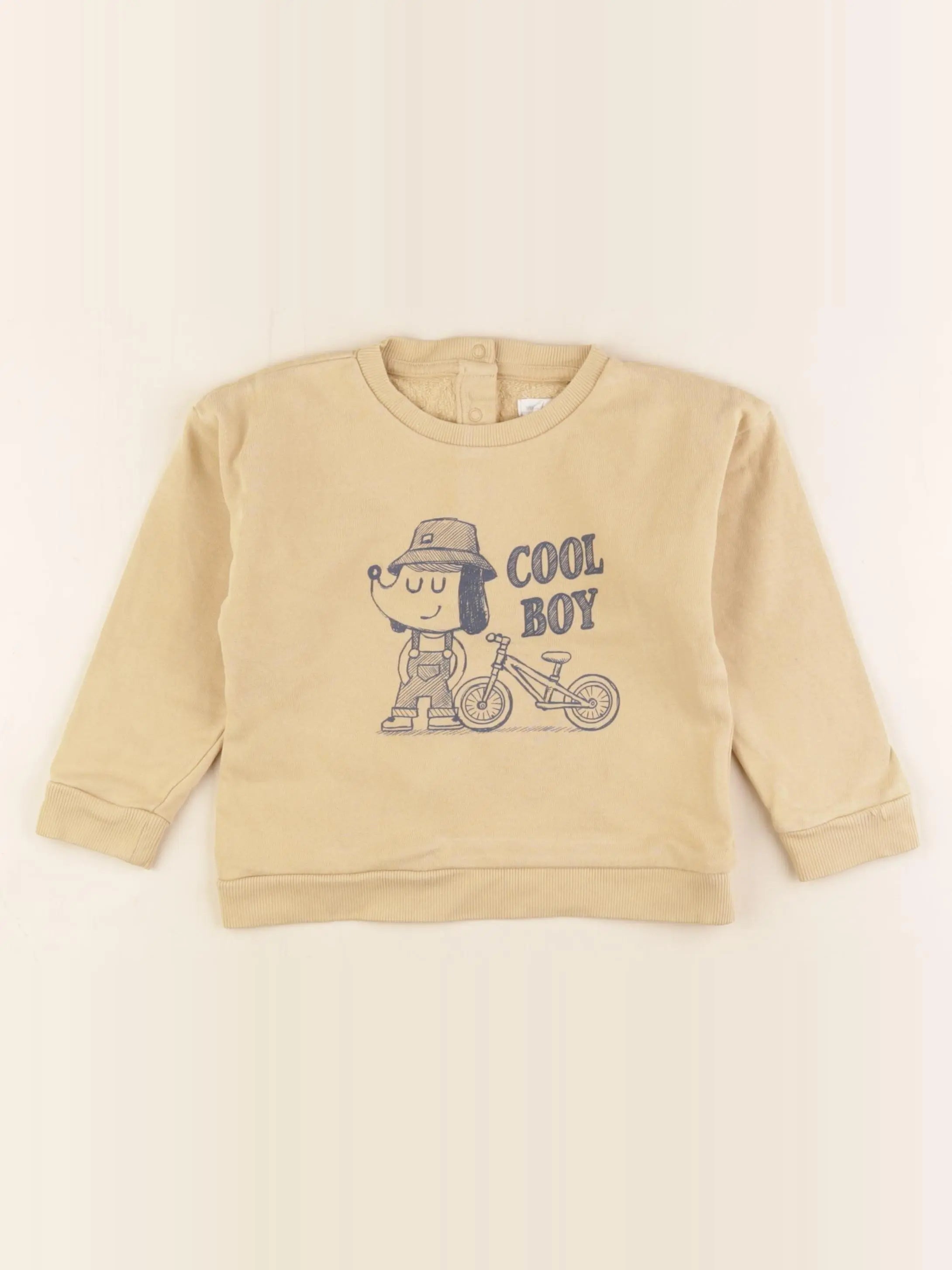 Vertbaudet - sweat jaune - 36 mois