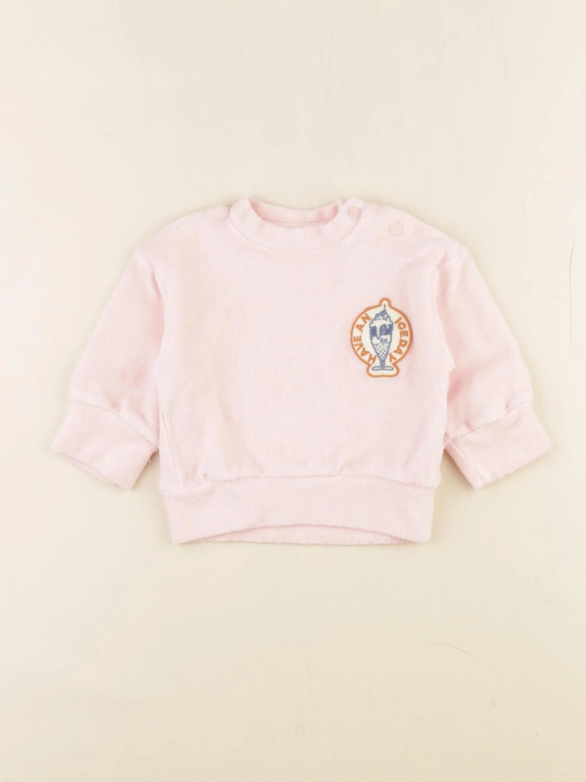 Sweat éponge CASSANDRA ICE-CREAM rose