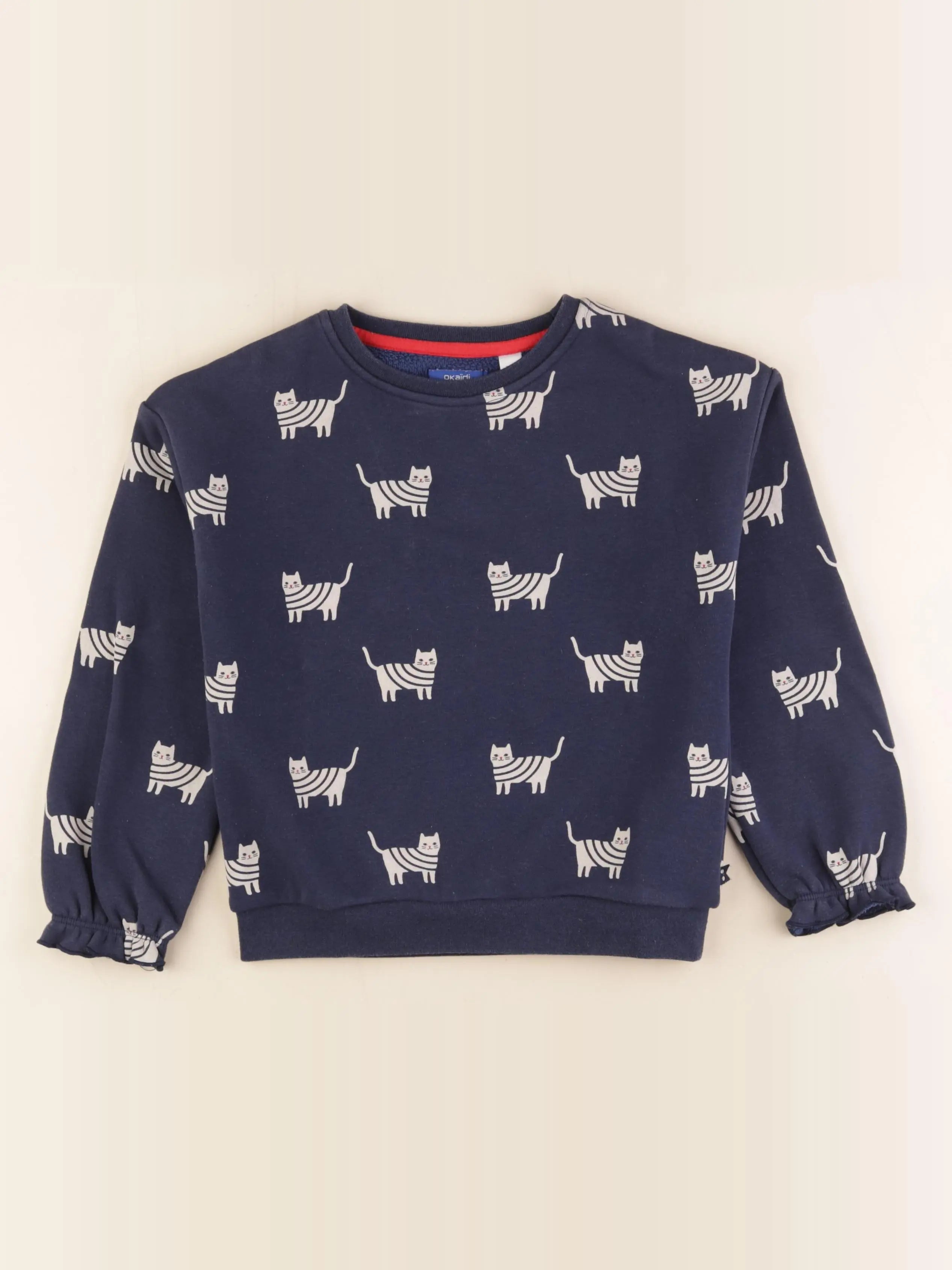 Okaidi - sweat bleu - 8 ans