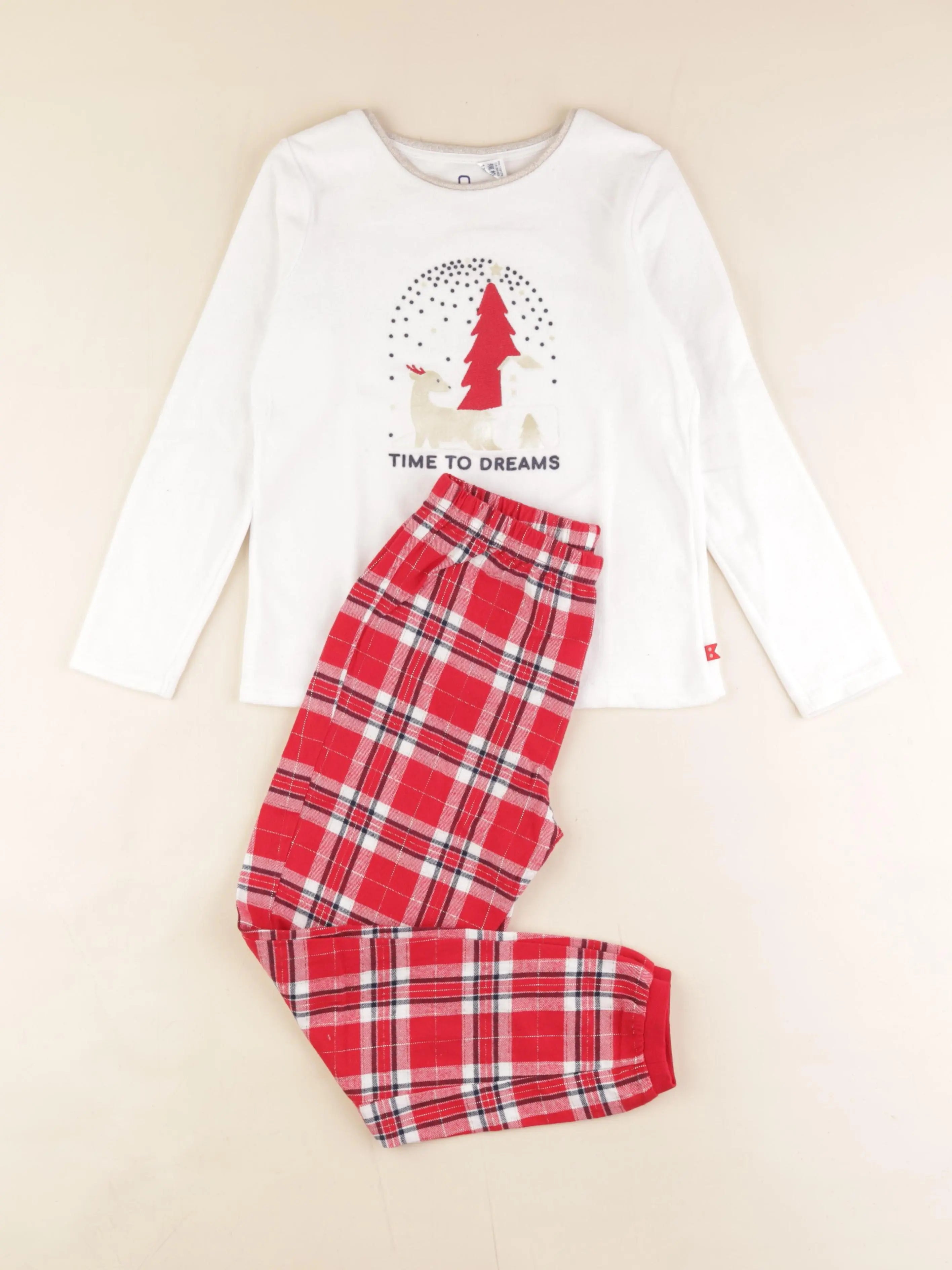 Okaidi - pyjama velours multicolore - 8 ans