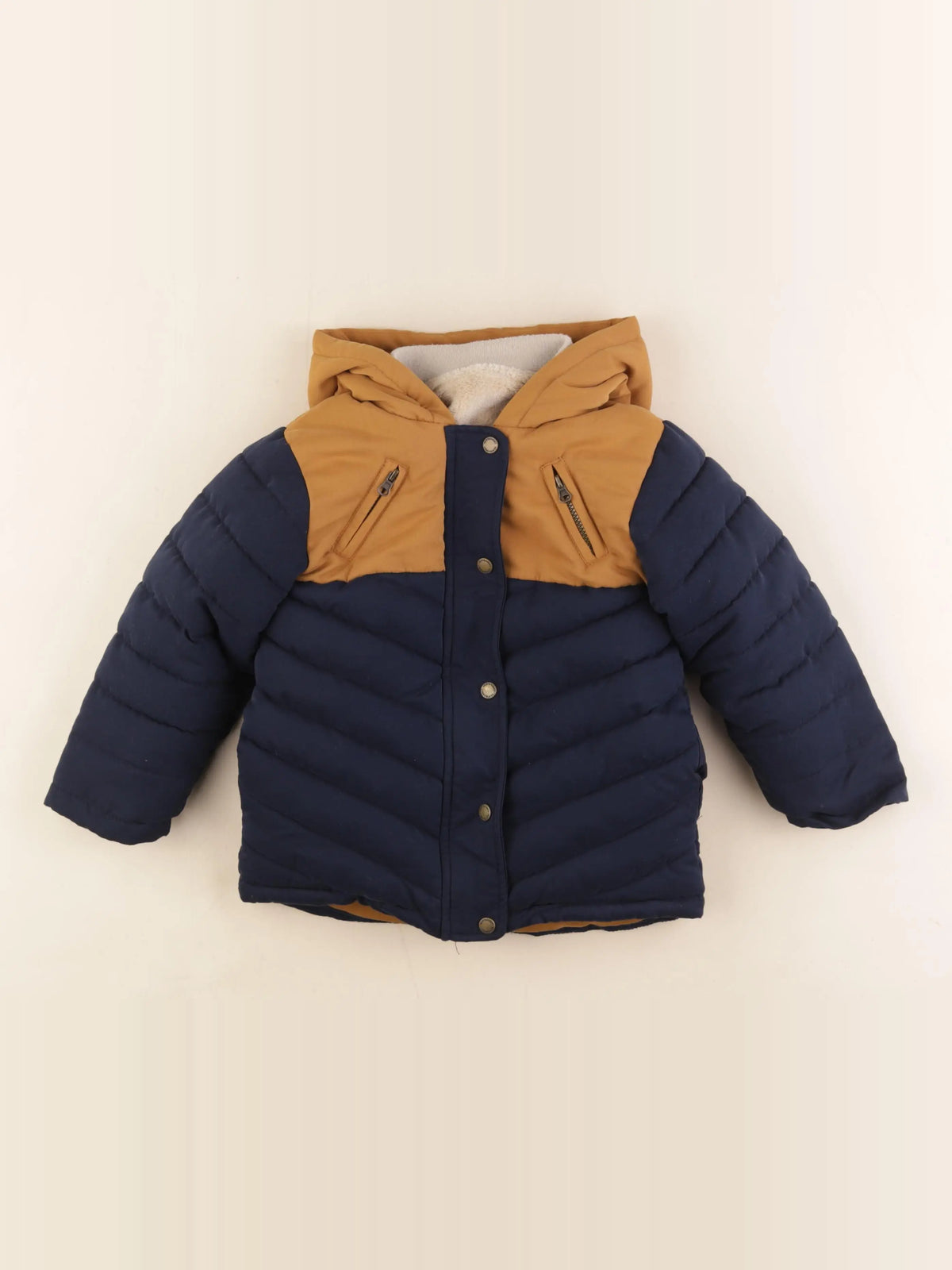 Vertbaudet - manteau doublure amovible multicolore - 36 mois