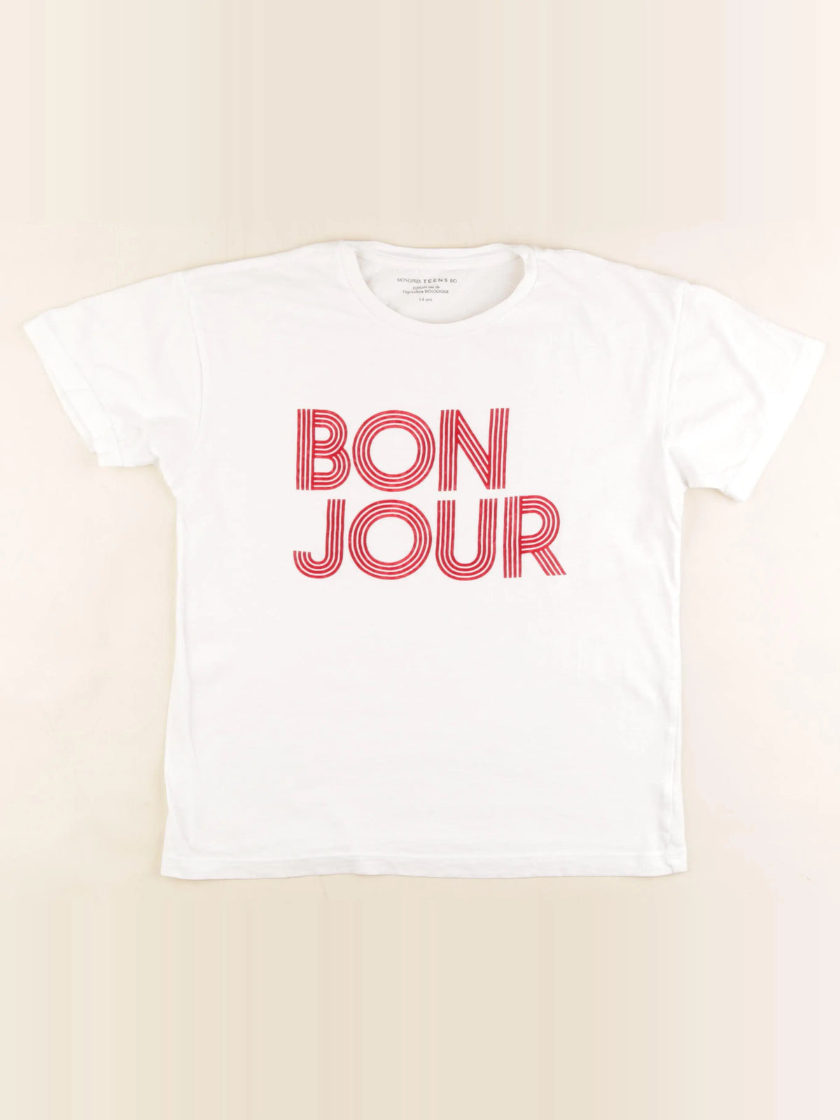 Monoprix - tee-shirt blanc - 14 ans