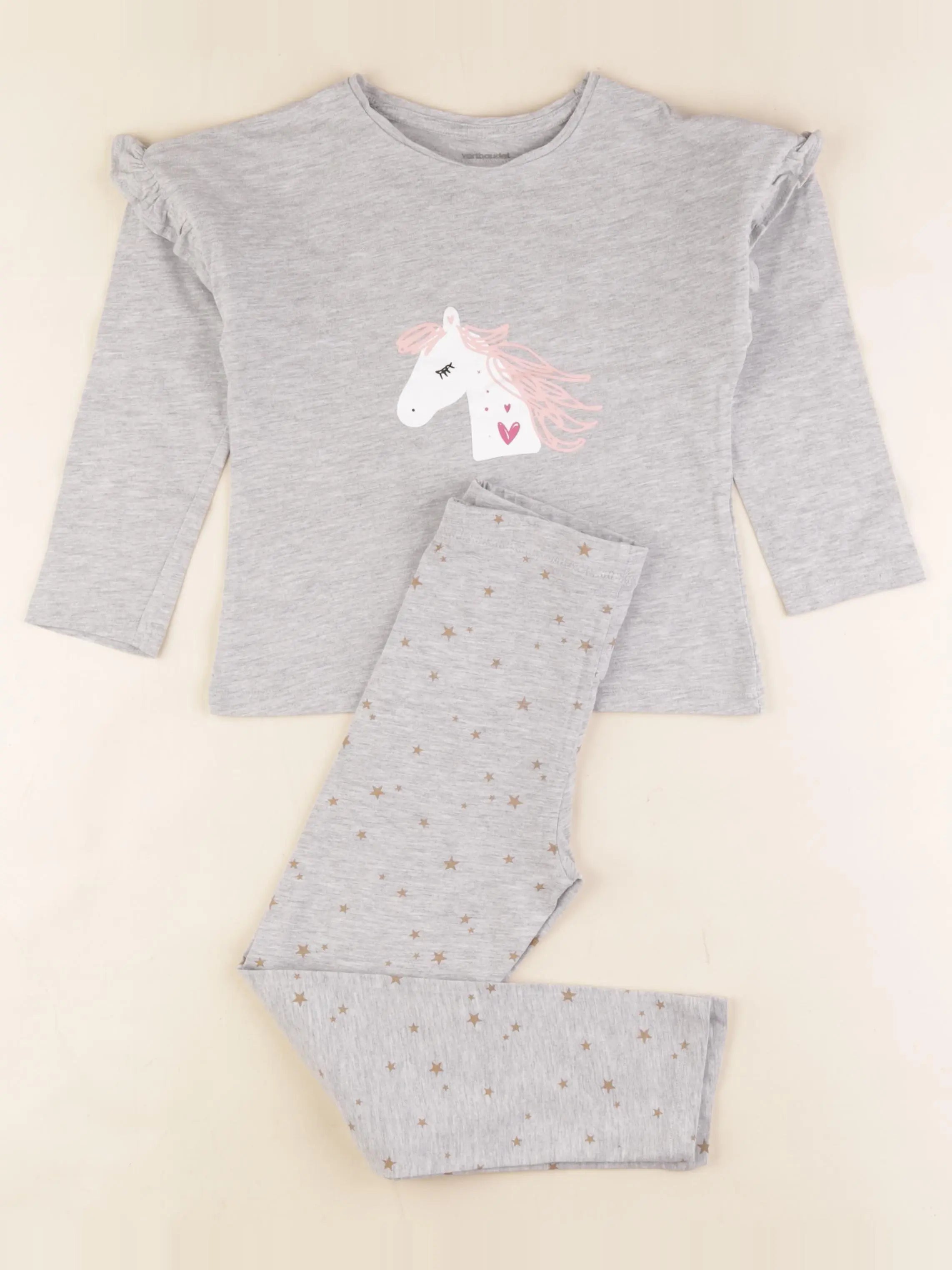 Vertbaudet - pyjama coton gris - 10 ans