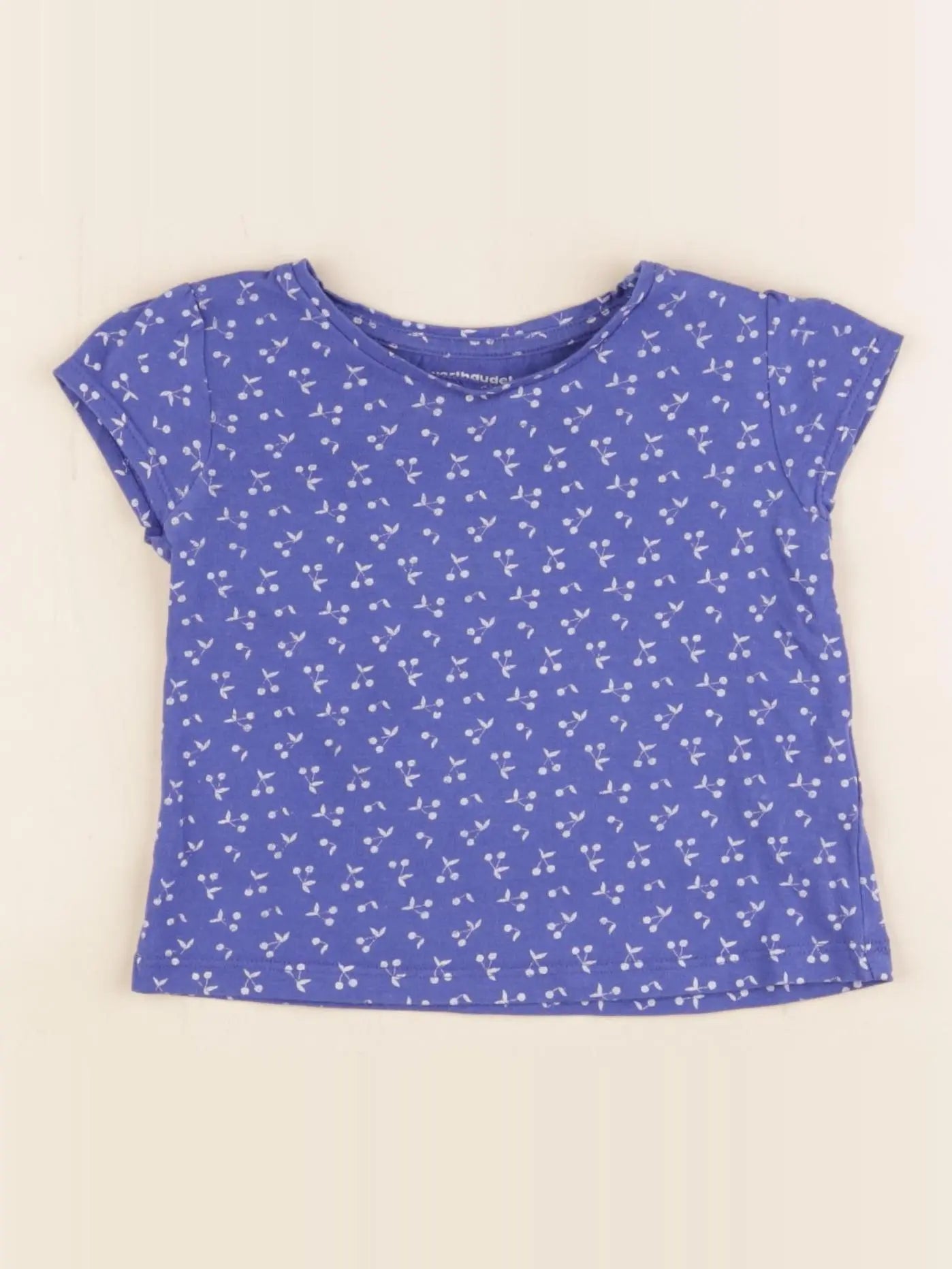 Vertbaudet - tee-shirt bleu - 12 mois