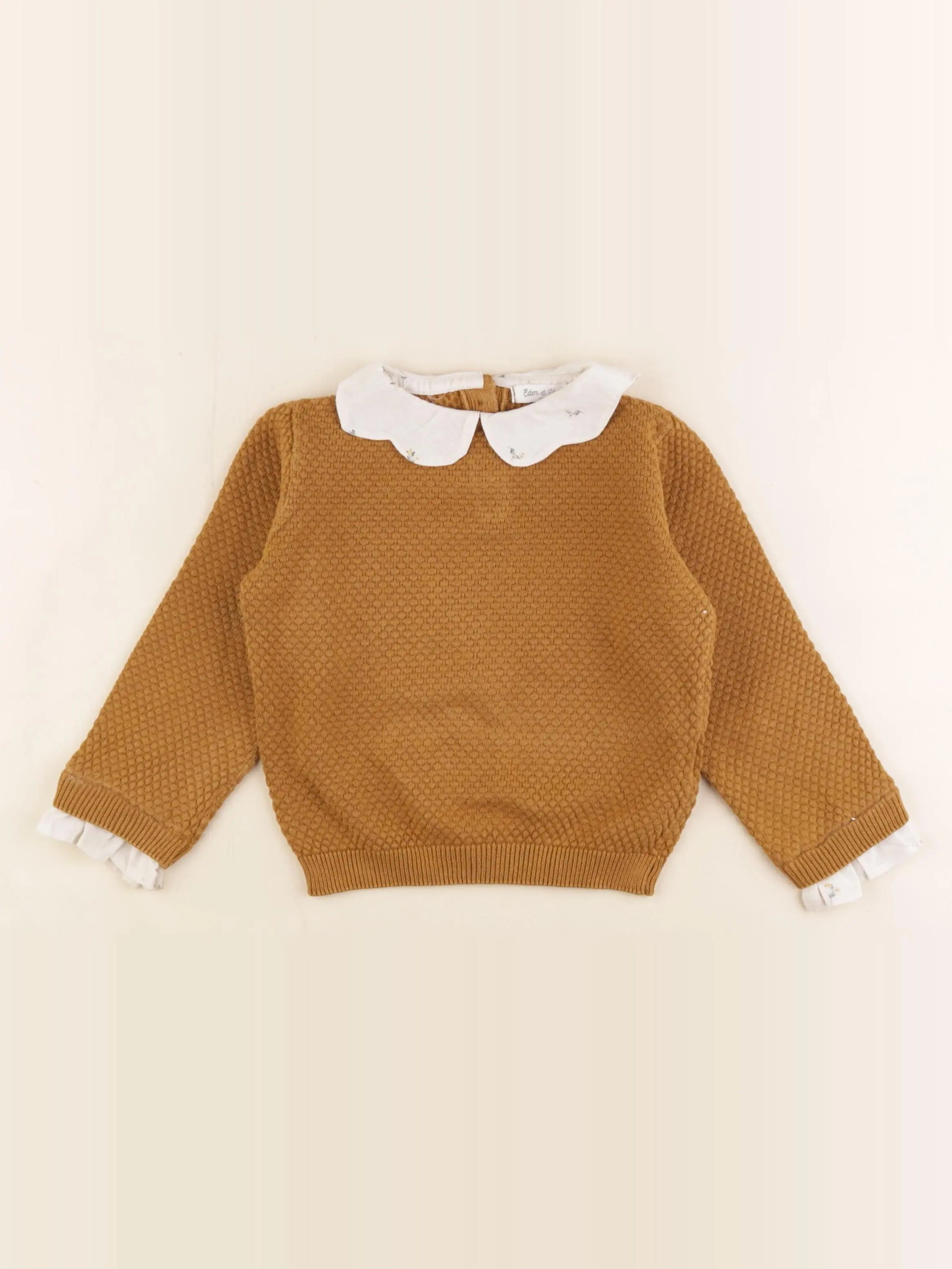 Eden & Victor - pull marron - 2 ans