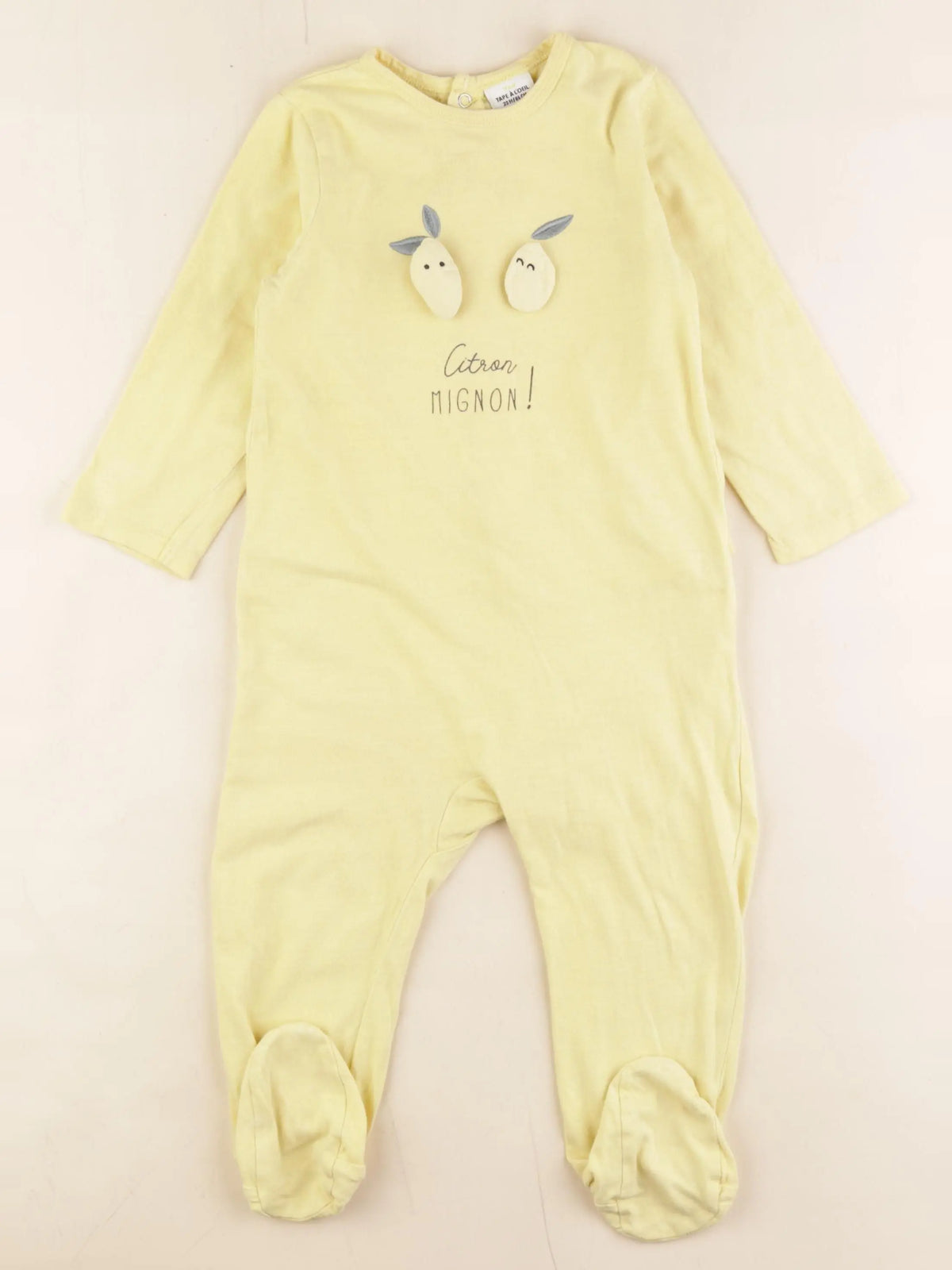 Tape à l'oeil - pyjama coton jaune - 24 mois