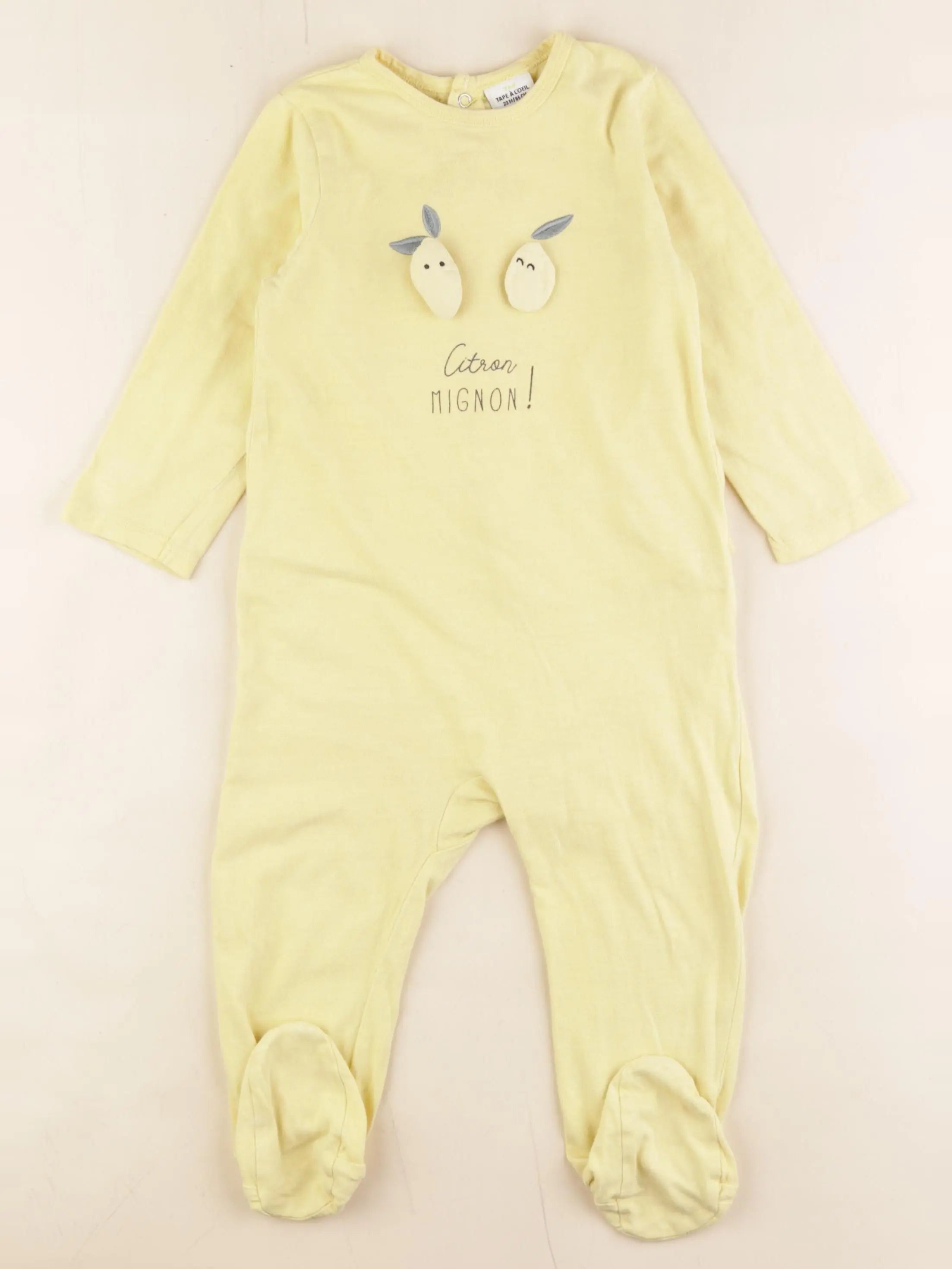 Tape à l'oeil - pyjama coton jaune - 24 mois