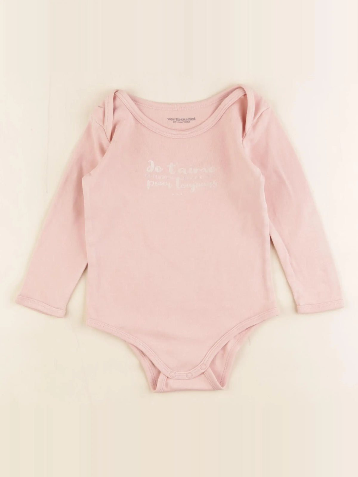 Vertbaudet - body rose - 18 mois