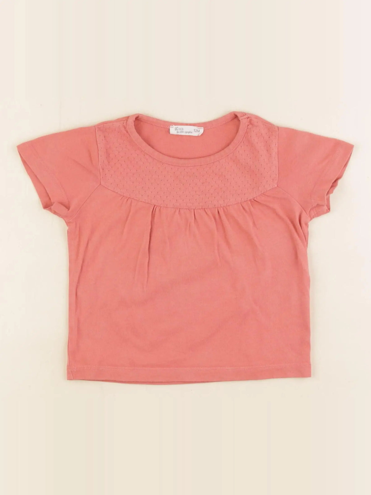 Little Cigogne - tee-shirt rose - 12 mois