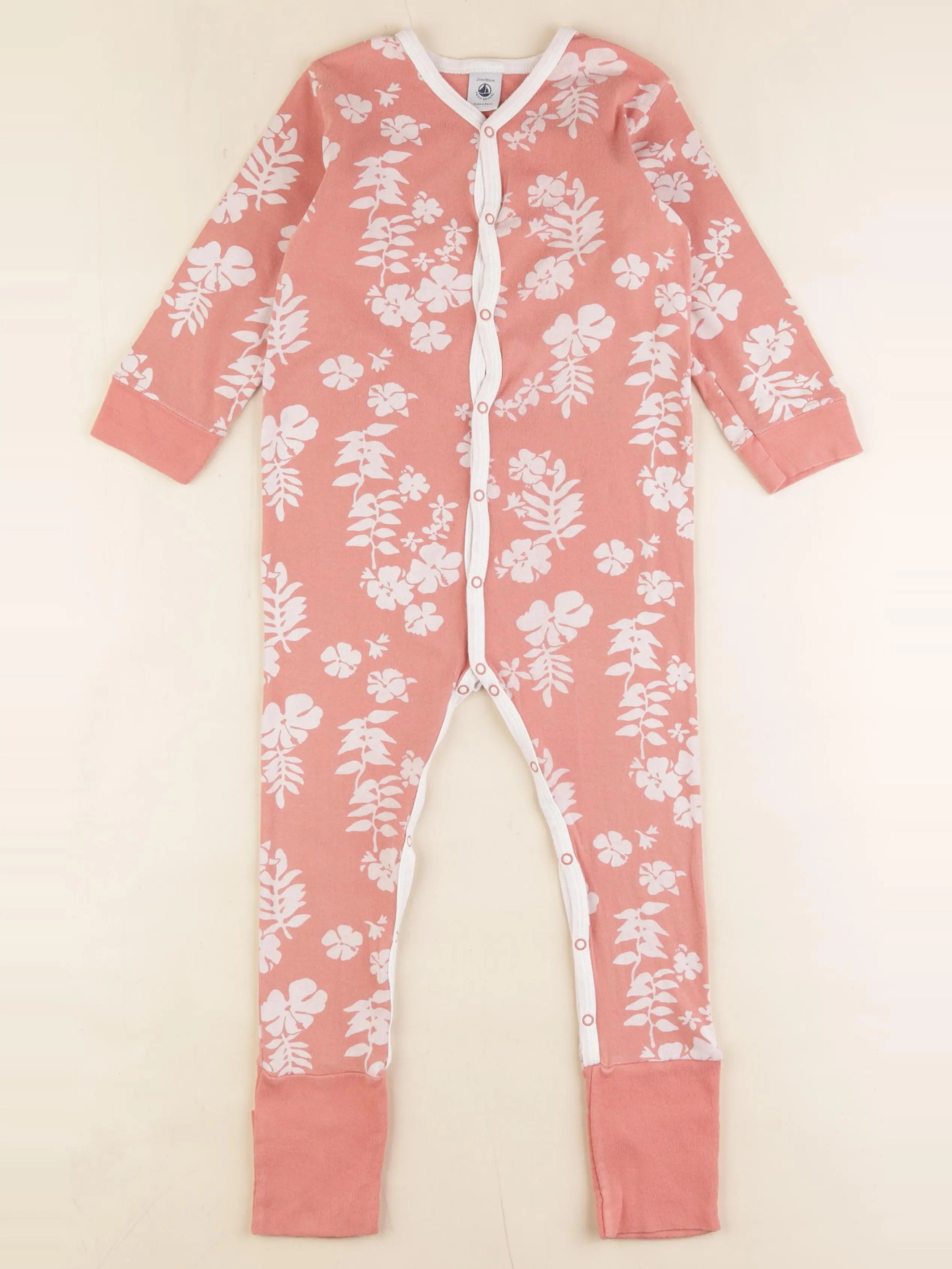 Petit Bateau - pyjama coton rose - 24 mois