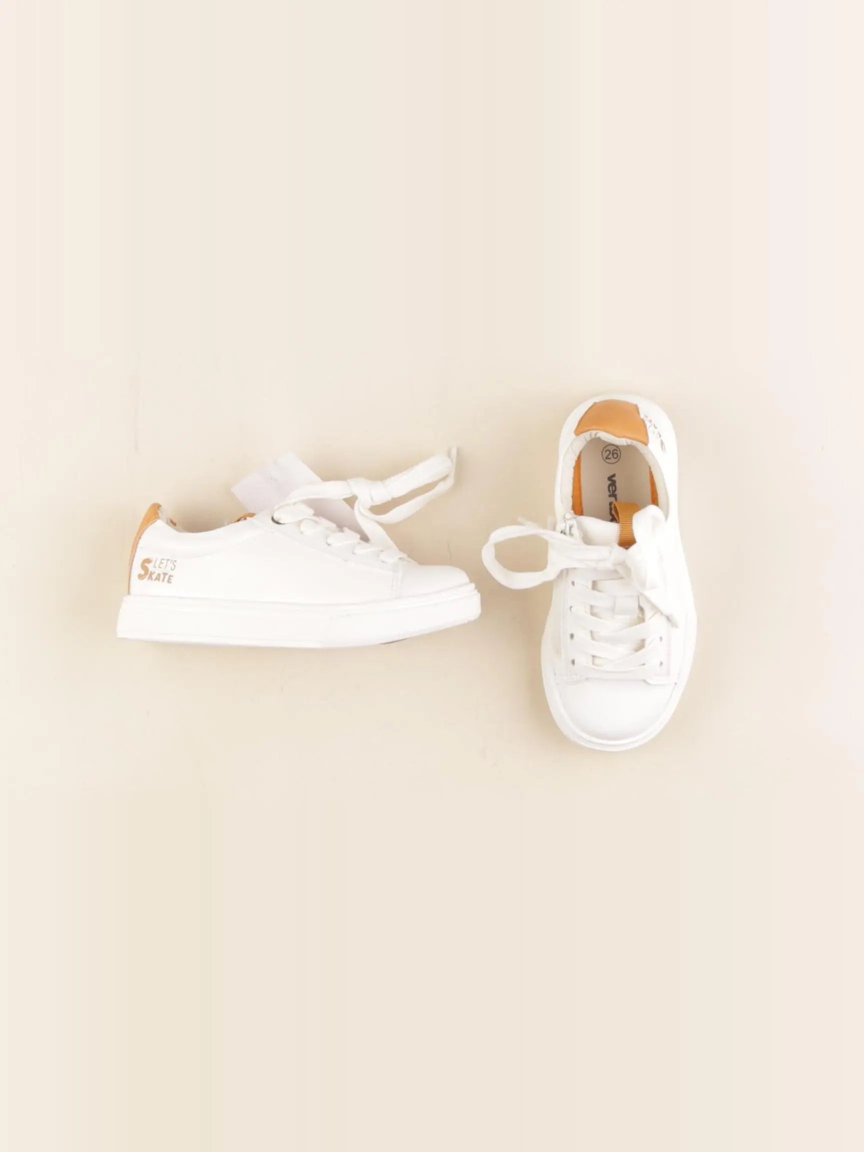 Vertbaudet - baskets blanc - pointure 26