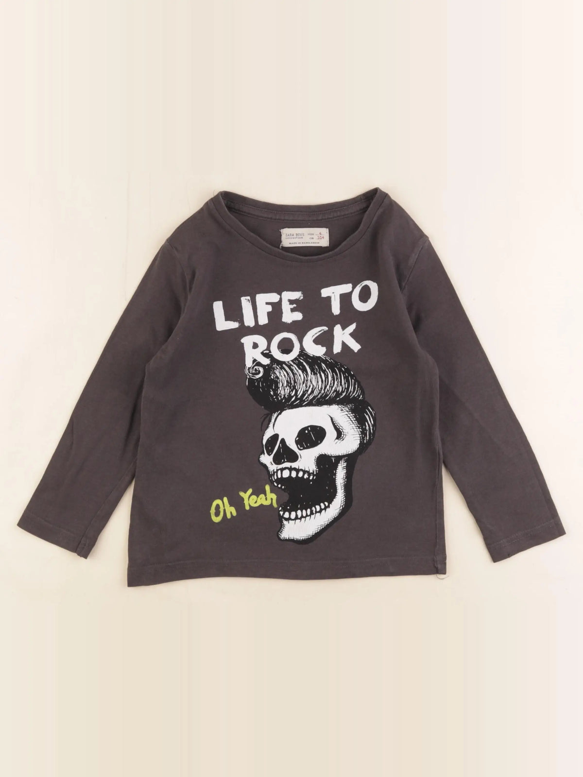 Zara - tee-shirt gris - 4 ans