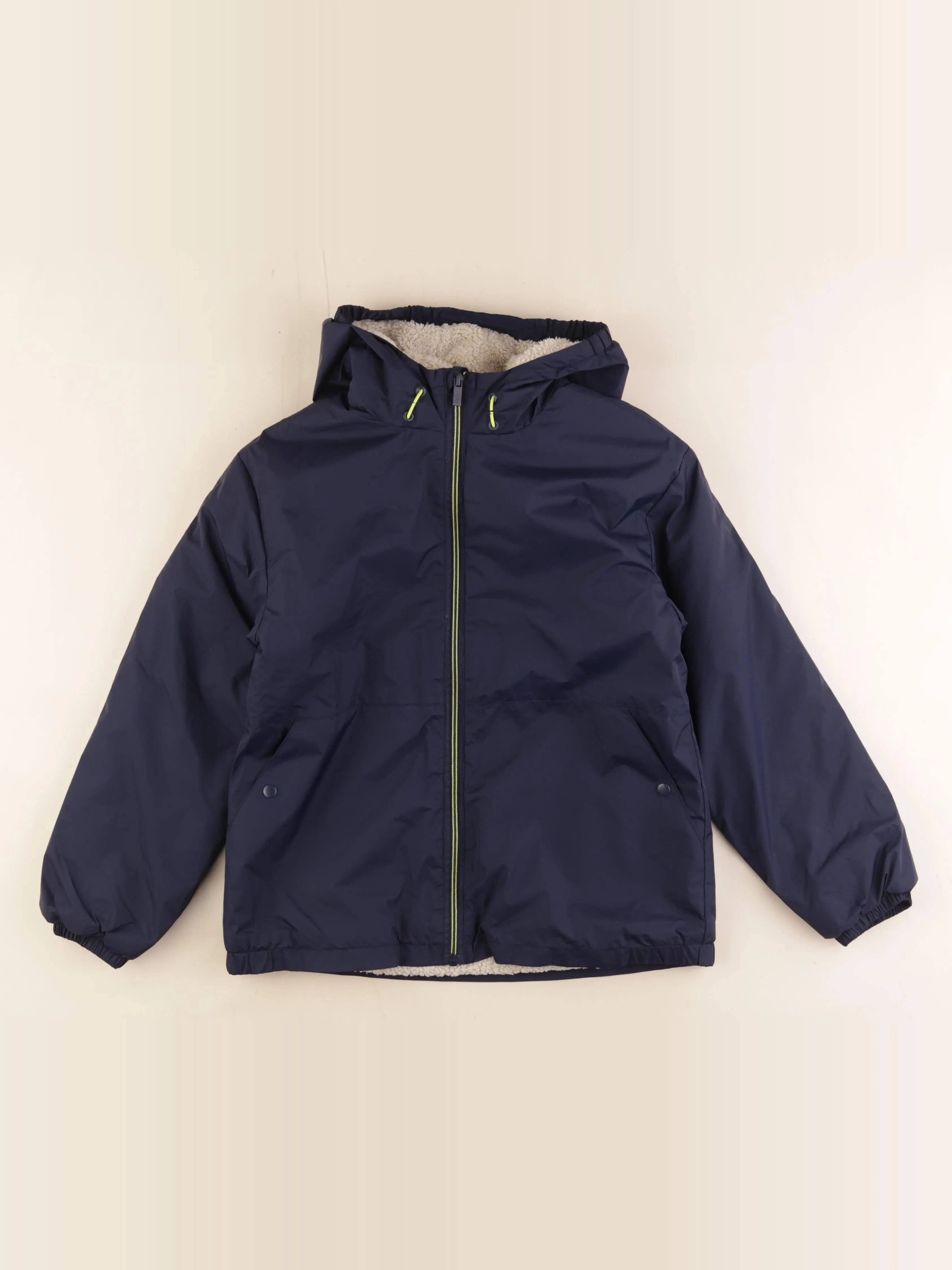 Vertbaudet - imperméable doublé bleu - 10 ans