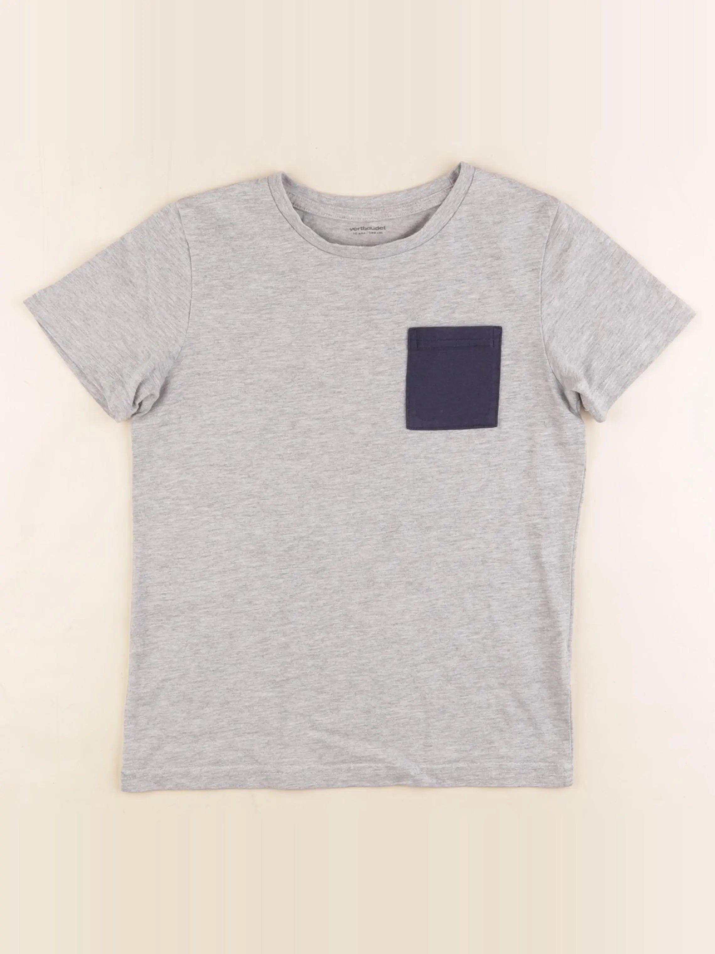 Vertbaudet - tee-shirt gris - 10 ans