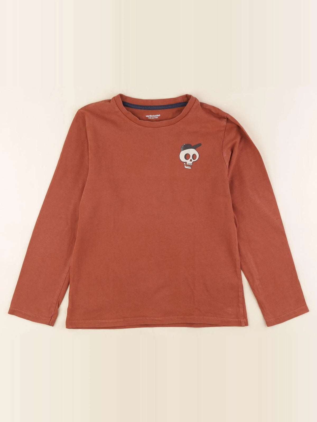Vertbaudet - tee-shirt marron - 10 ans