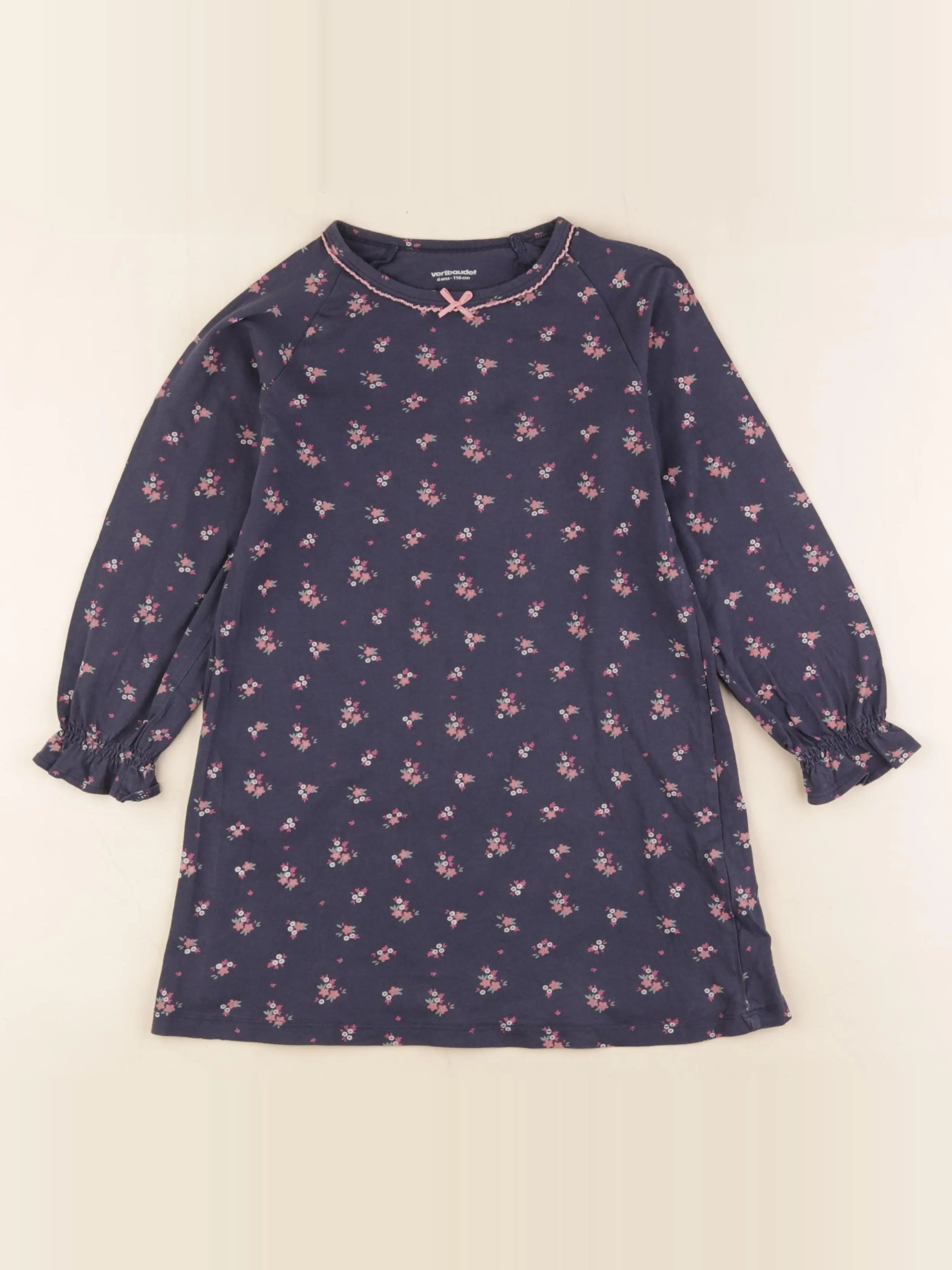 Vertbaudet - chemise de nuit rose - 6 ans