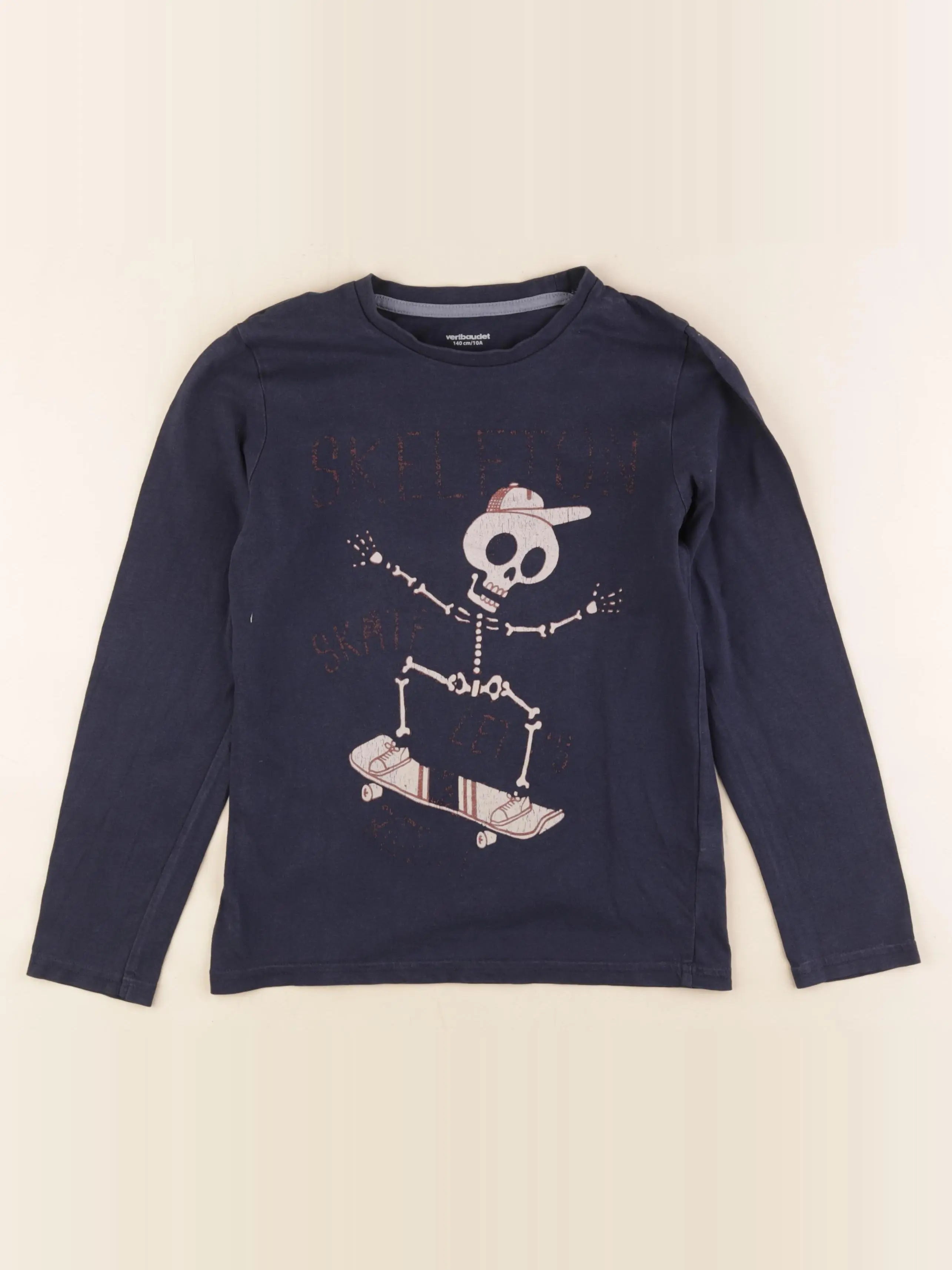 Vertbaudet - tee-shirt bleu - 10 ans