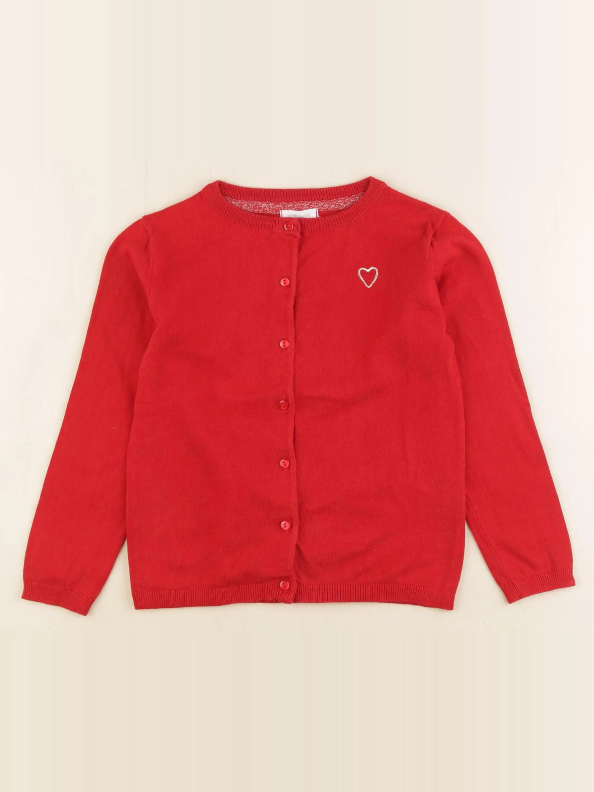 Vertbaudet - gilet rouge - 6 ans