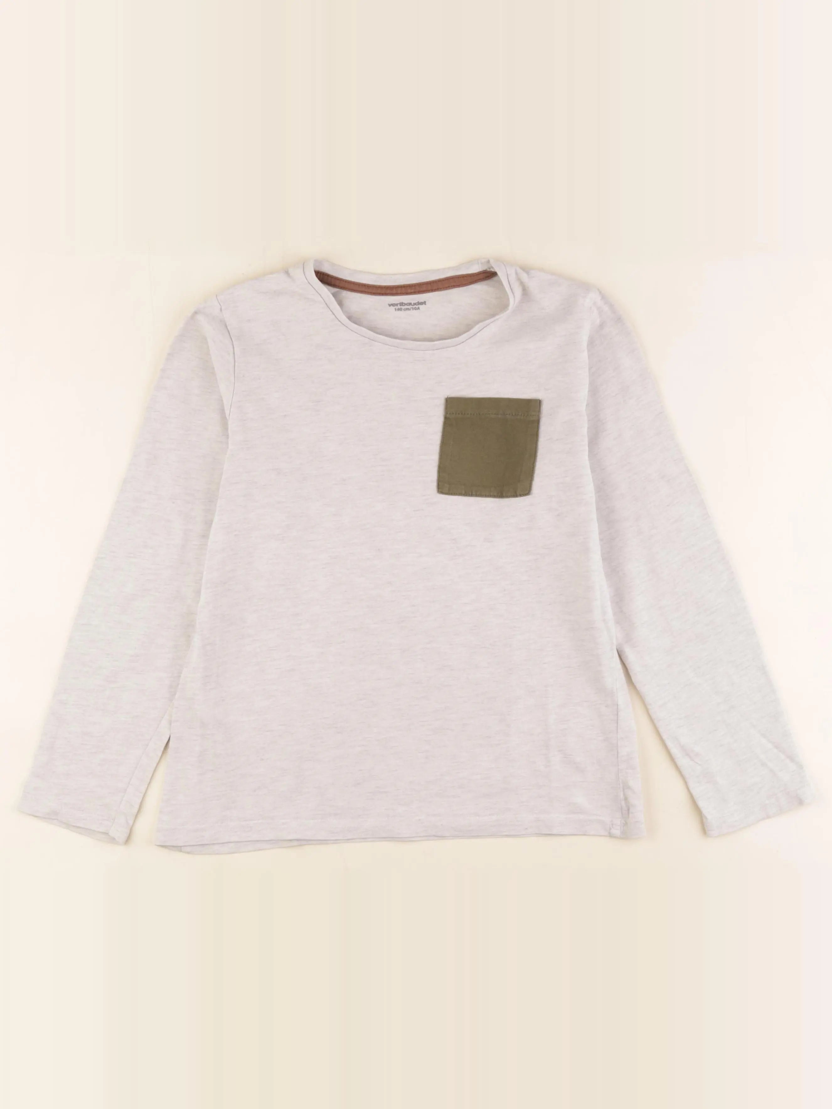 Vertbaudet - tee-shirt gris - 10 ans