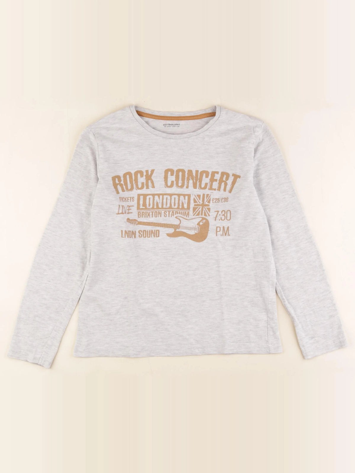 Vertbaudet - tee-shirt gris - 10 ans