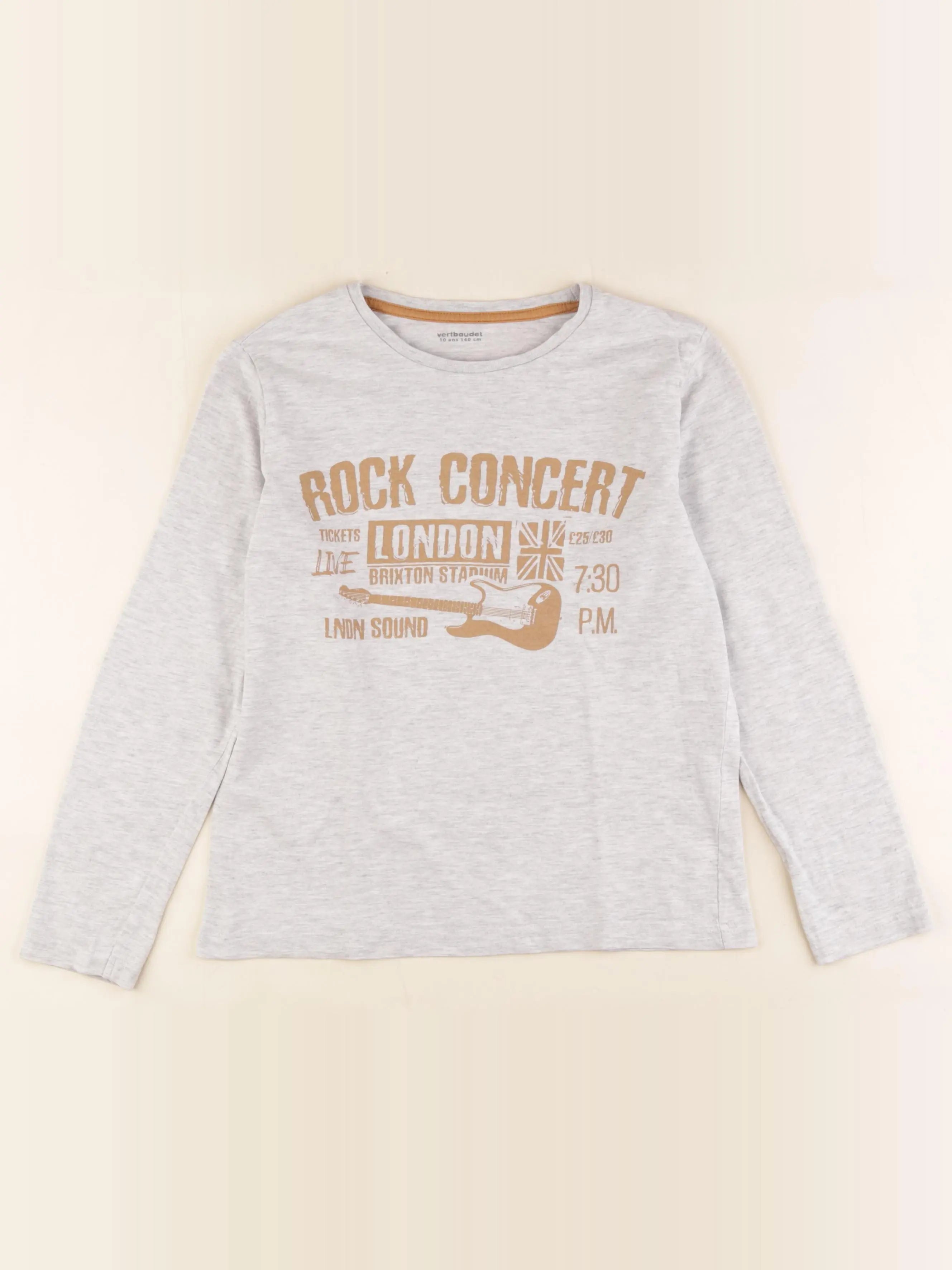 Vertbaudet - tee-shirt gris - 10 ans