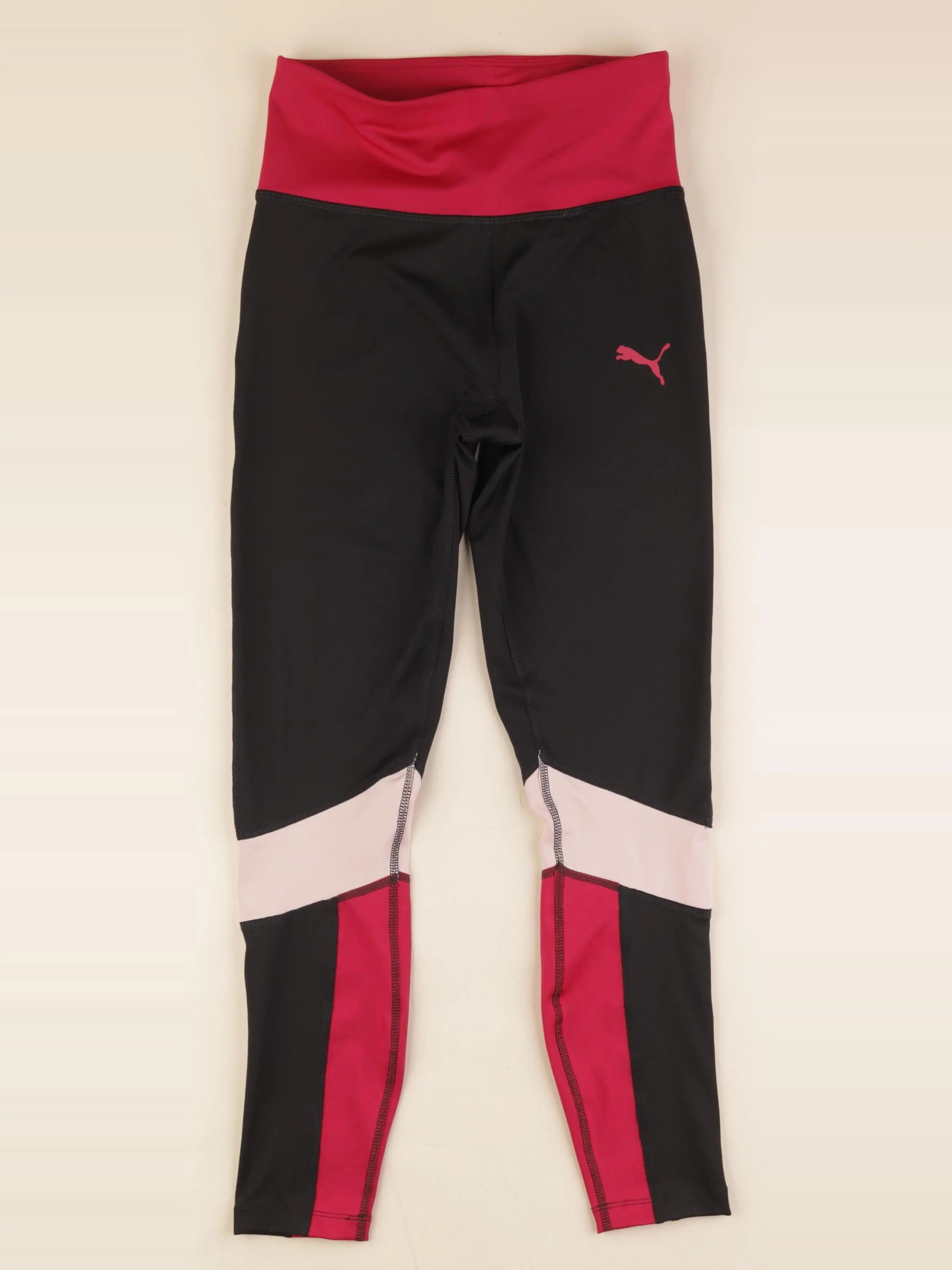 Puma - legging noir, rose - 8 ans